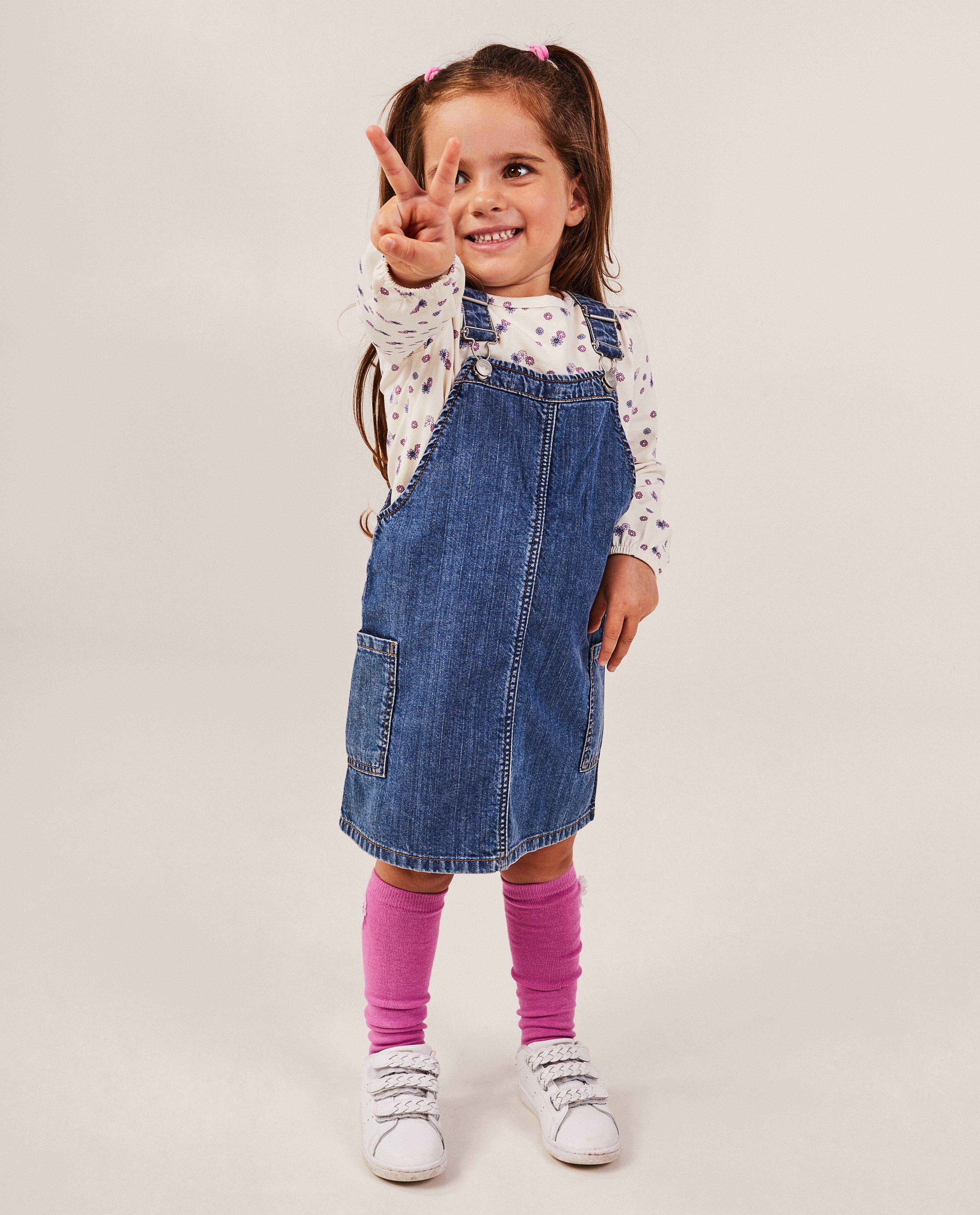 Robes - Robe-salopette bleue