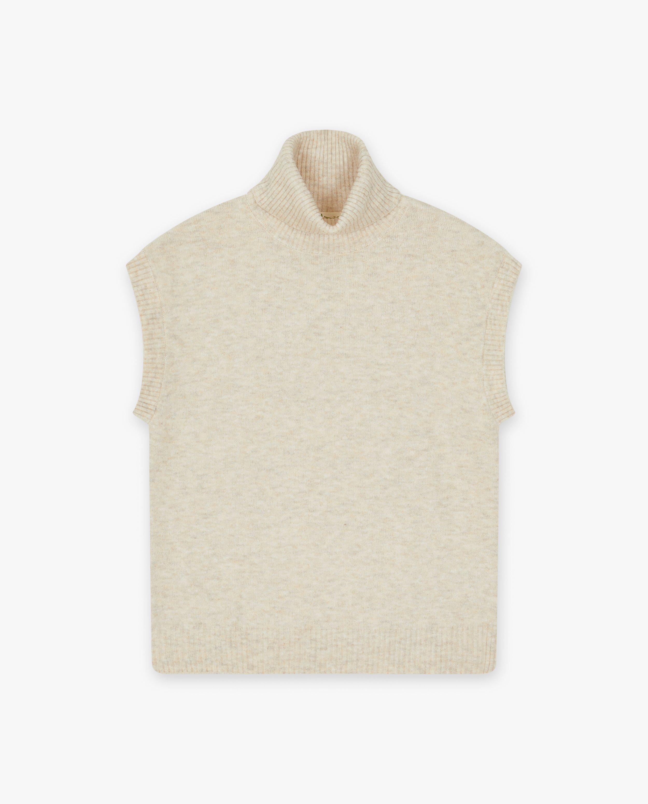 Pulls - Pull sans manches à col roulé, femmes