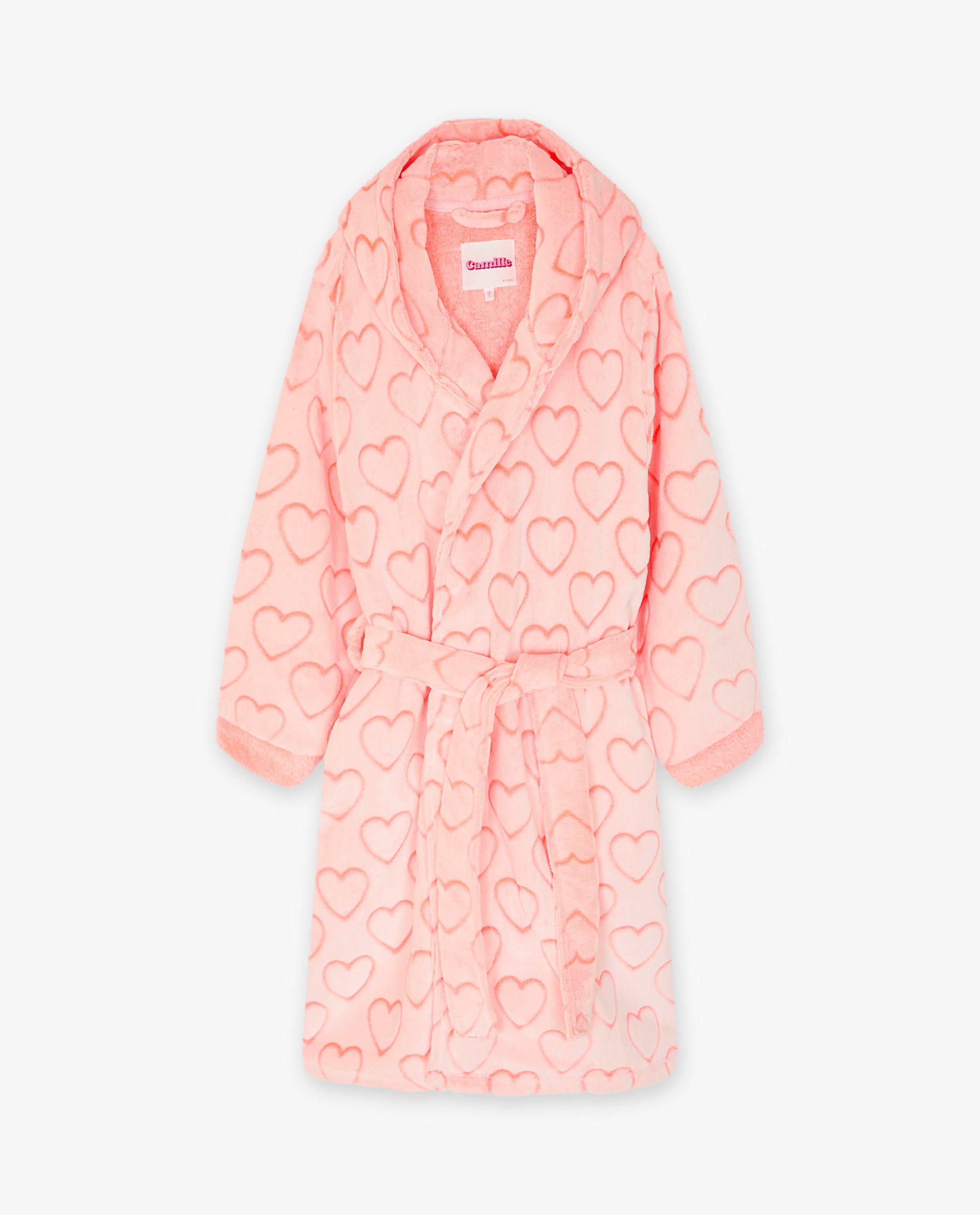 Peignoir rose avec des petits cœurs, XS-XL - Détails du produit - rose - image numéro 5