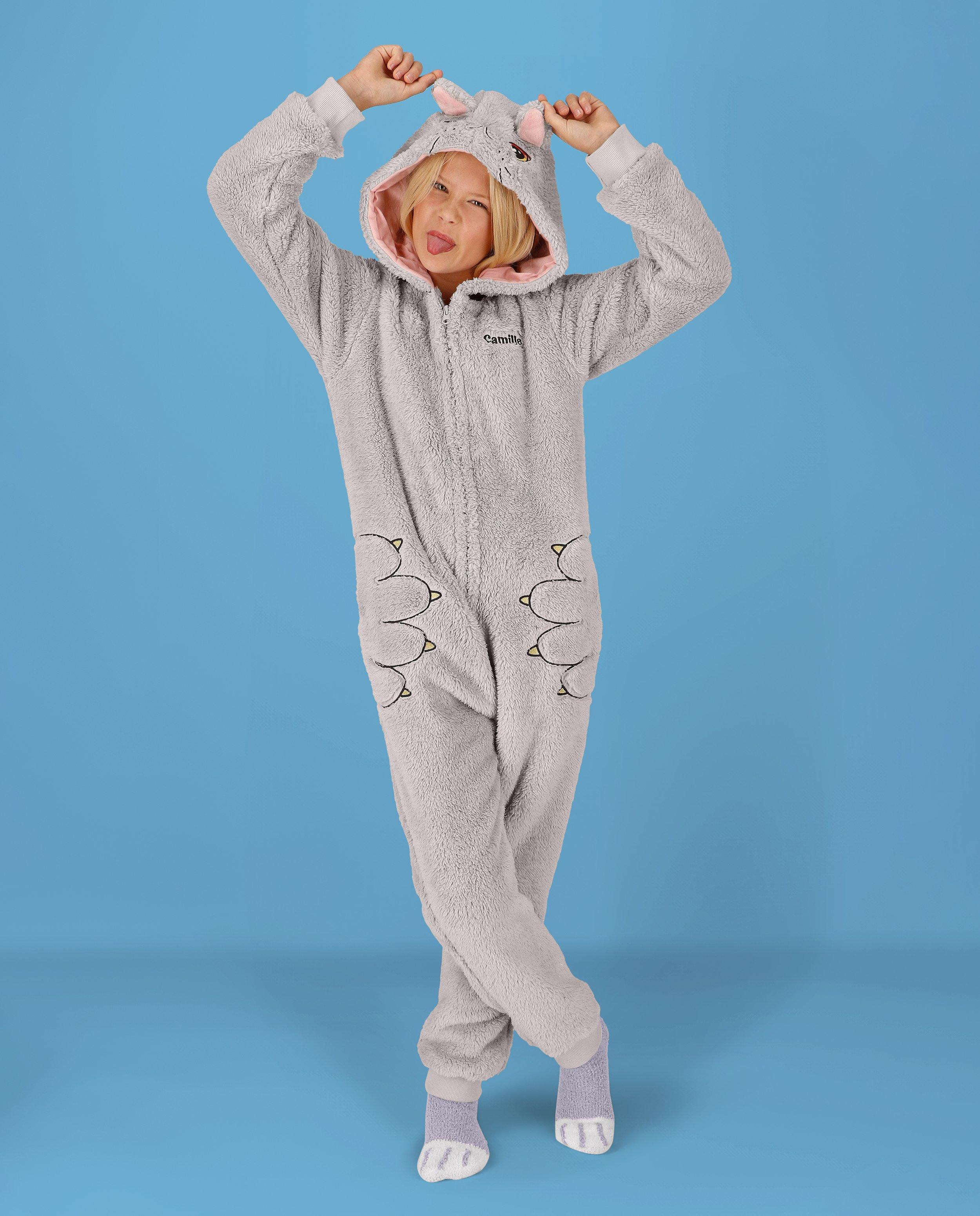 Nachtkleding - Onesie Moustache, 4-14 jaar