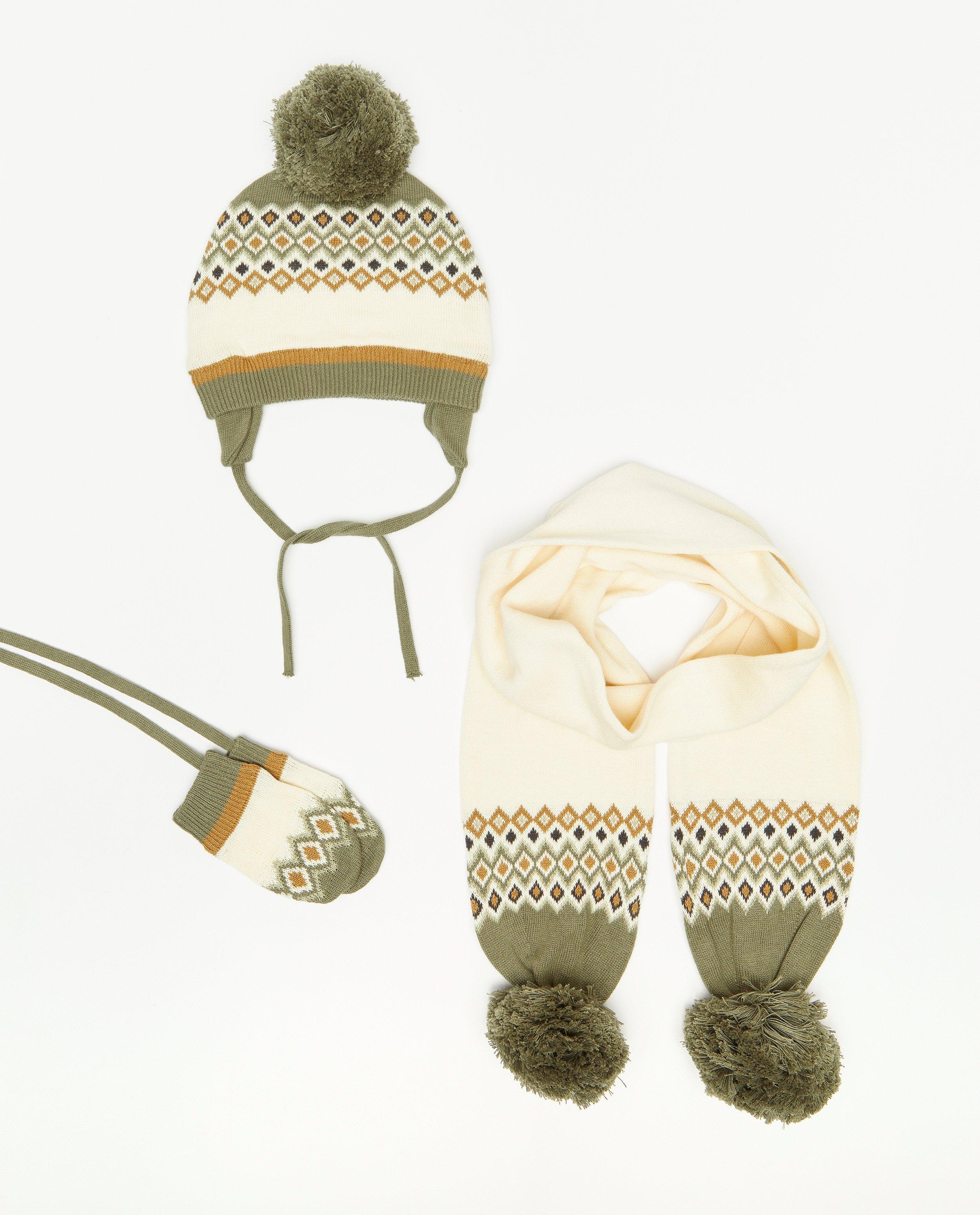 Set: muts + sjaal + wanten - Product Detail - wit - afbeelding nummer 1