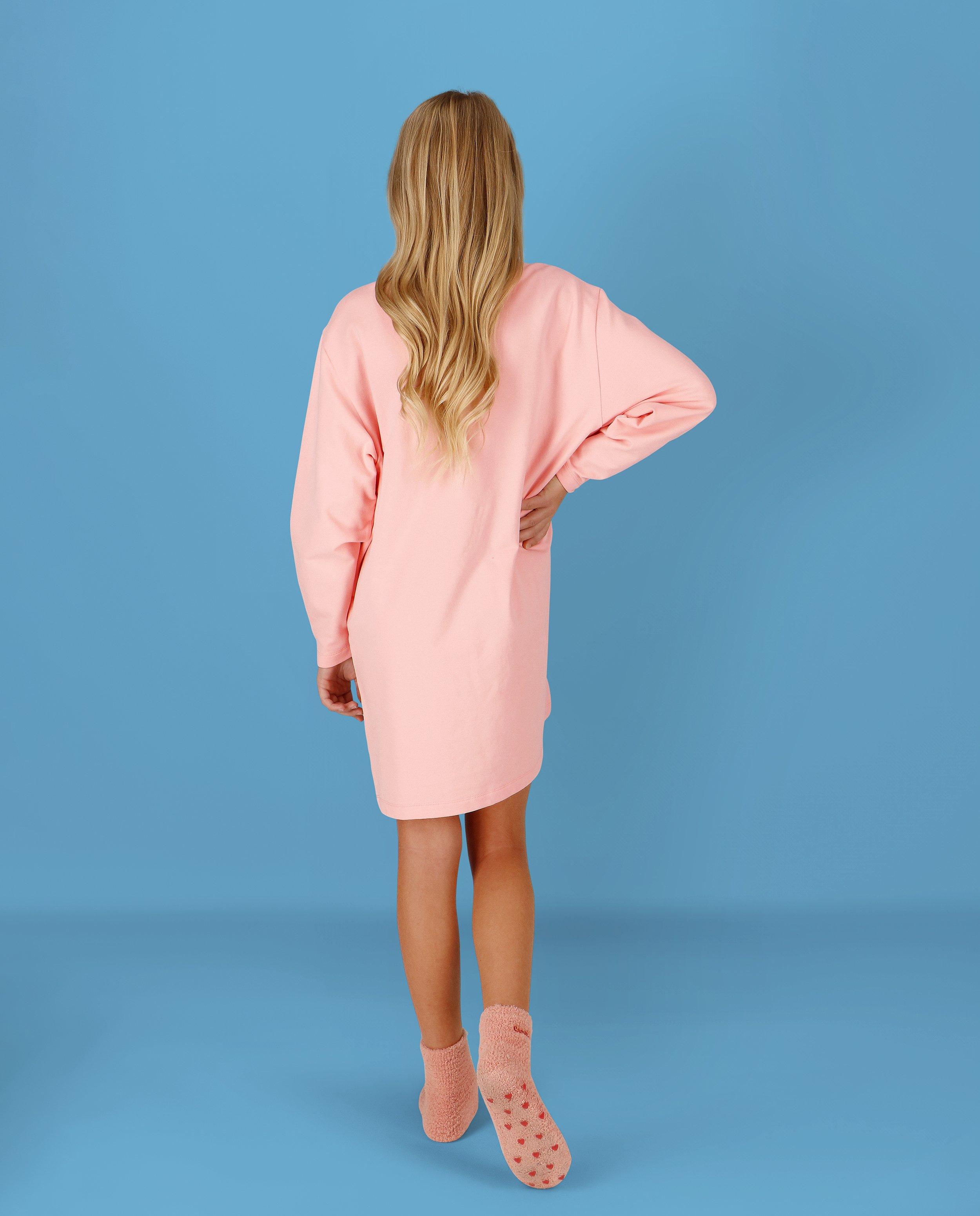 Roze nachtkleed met print, 4-14 jaar - null - CAMILLE