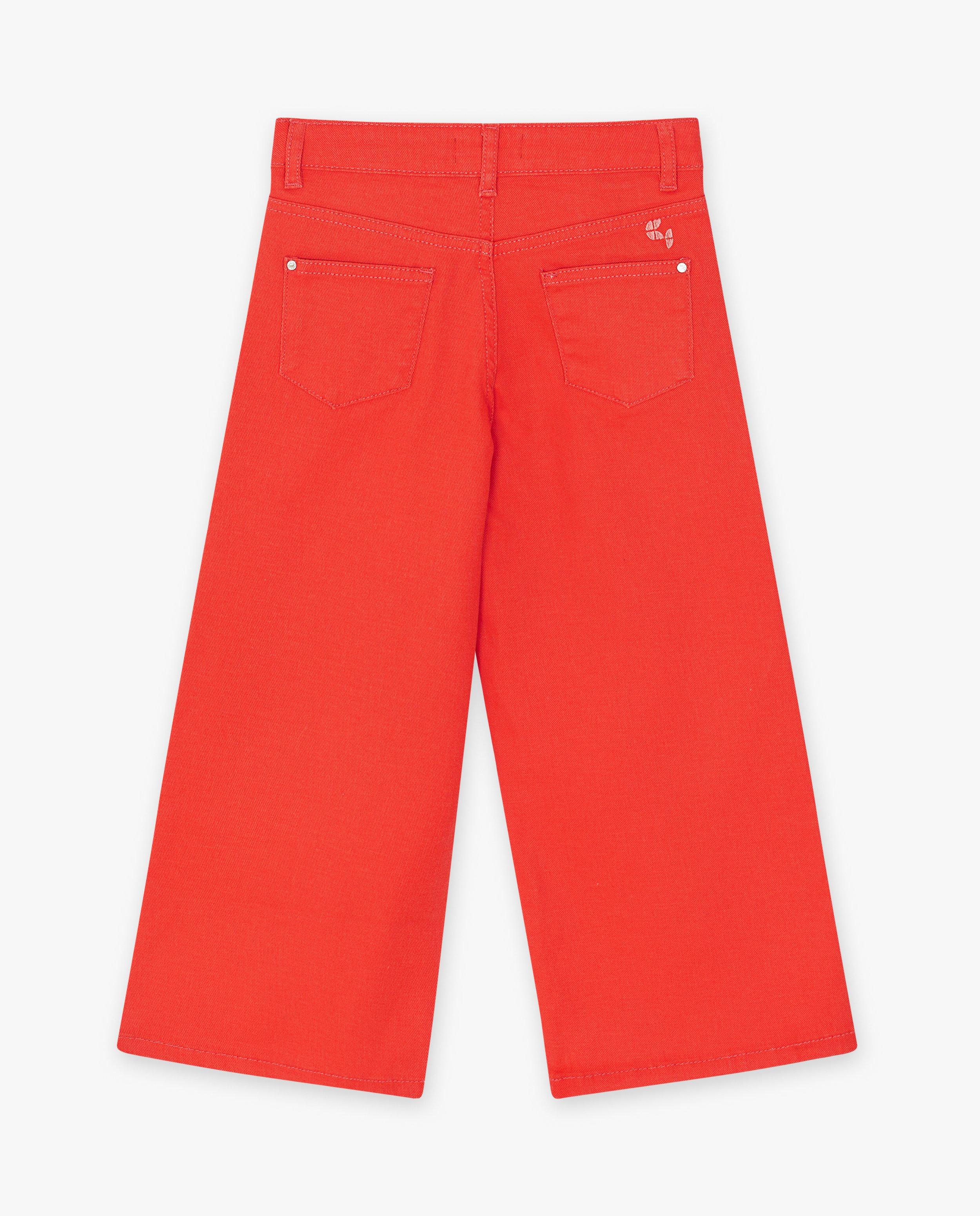 Jeans - Jeans rouge, coupe à jambes larges