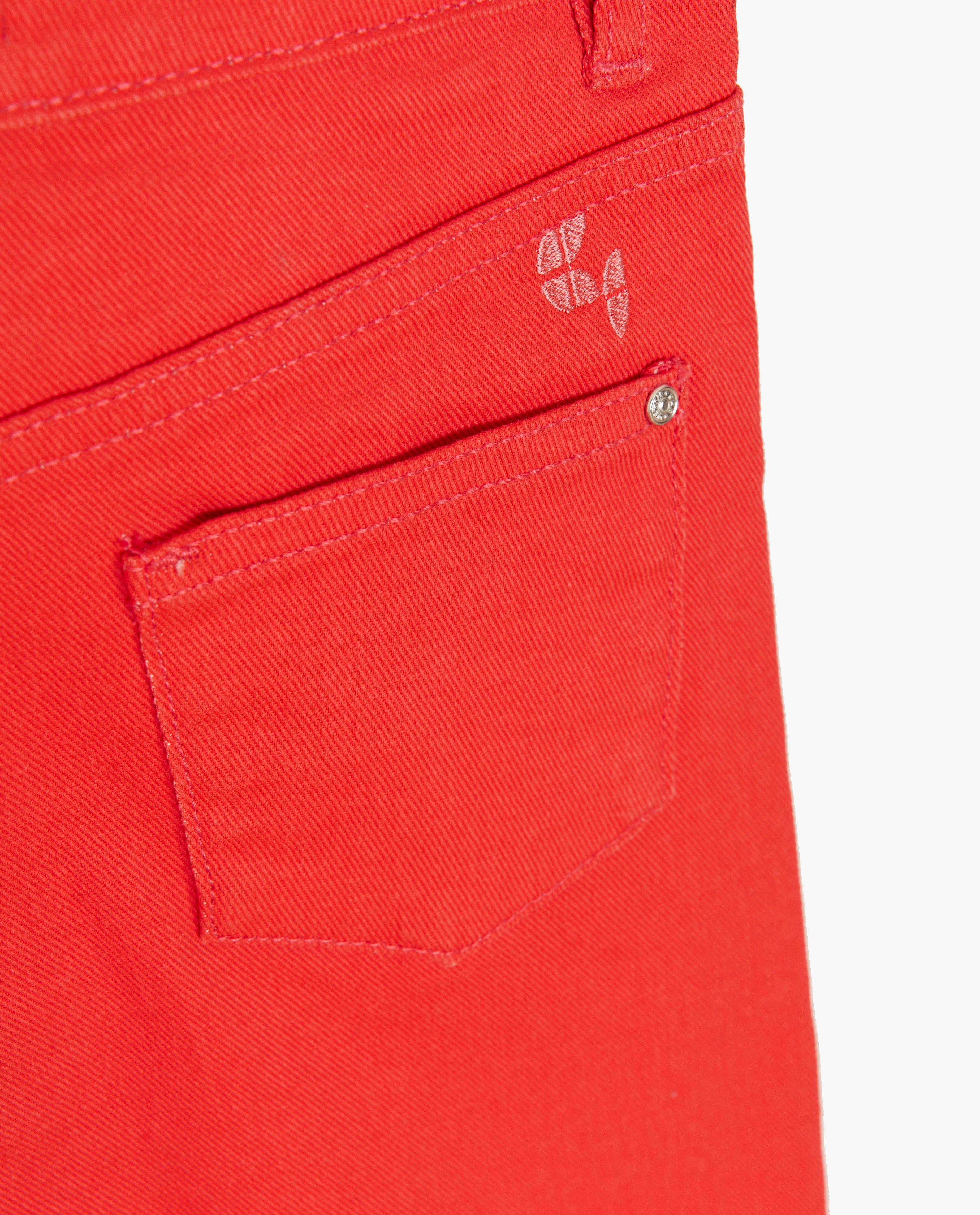 Jeans - Jeans rouge, coupe à jambes larges