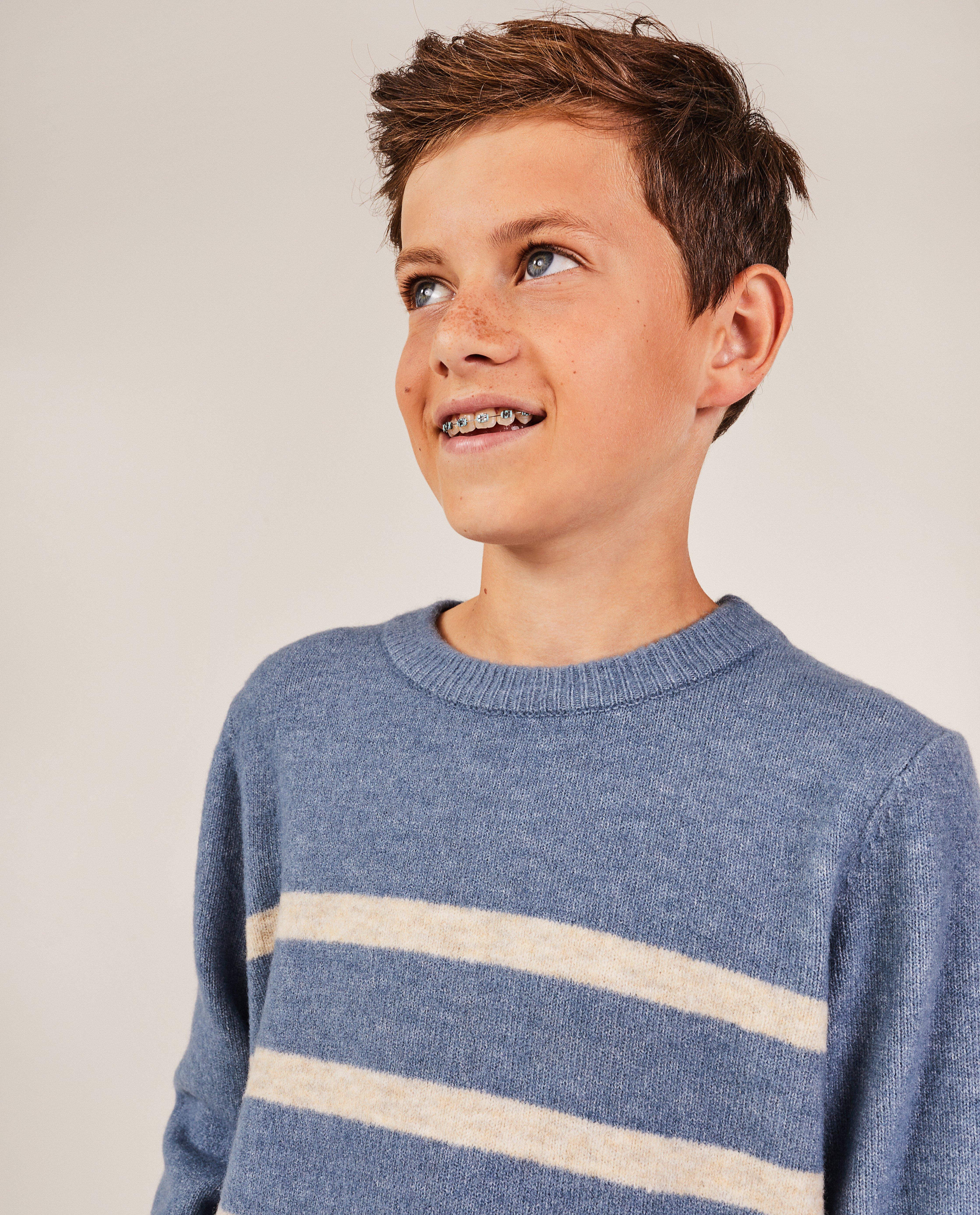 Truien - Gebreide trui met strepen, 7-14 jaar