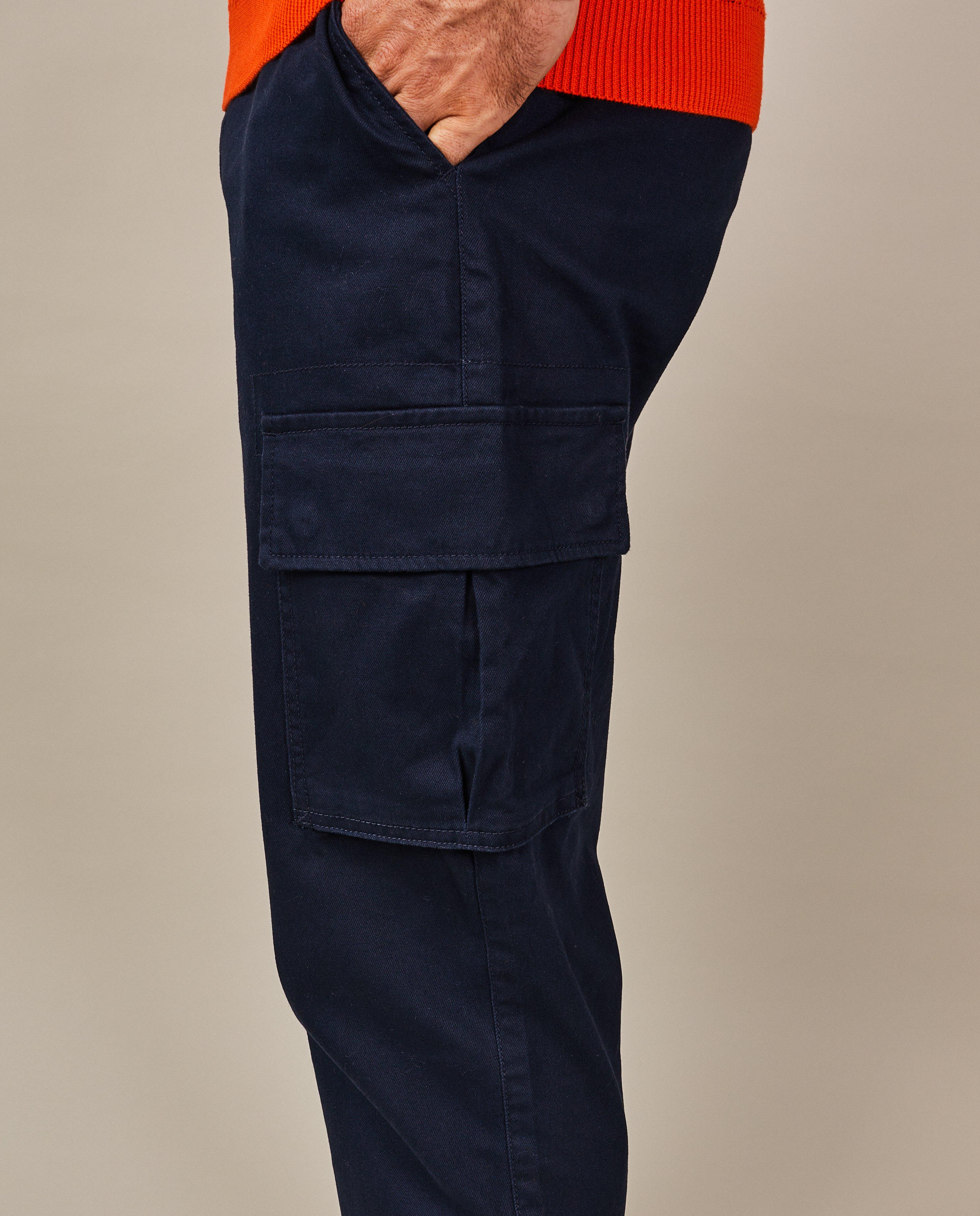 Broeken - Donkerblauwe broek, cargo fit