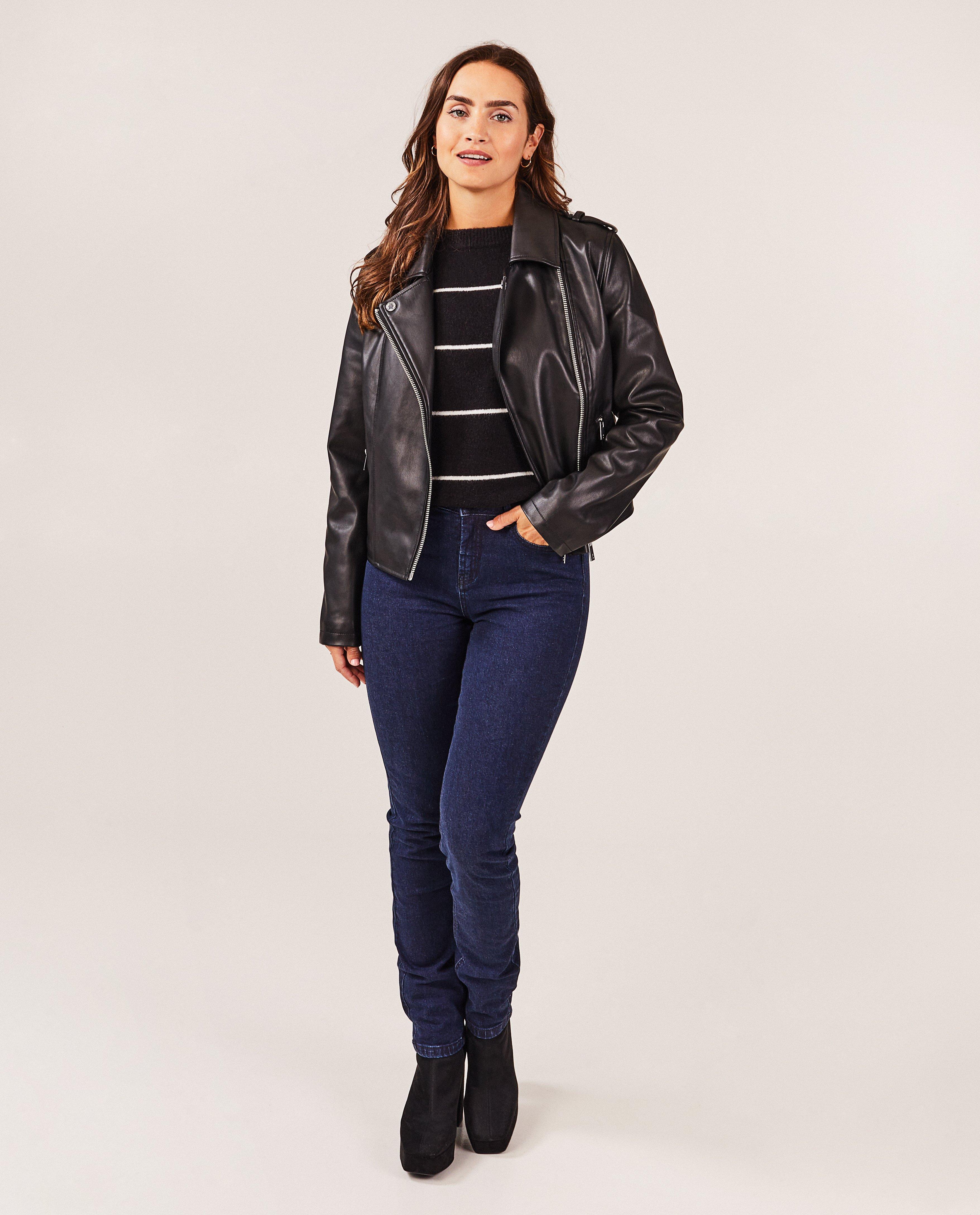 Jas met faux leather look - null - Sora