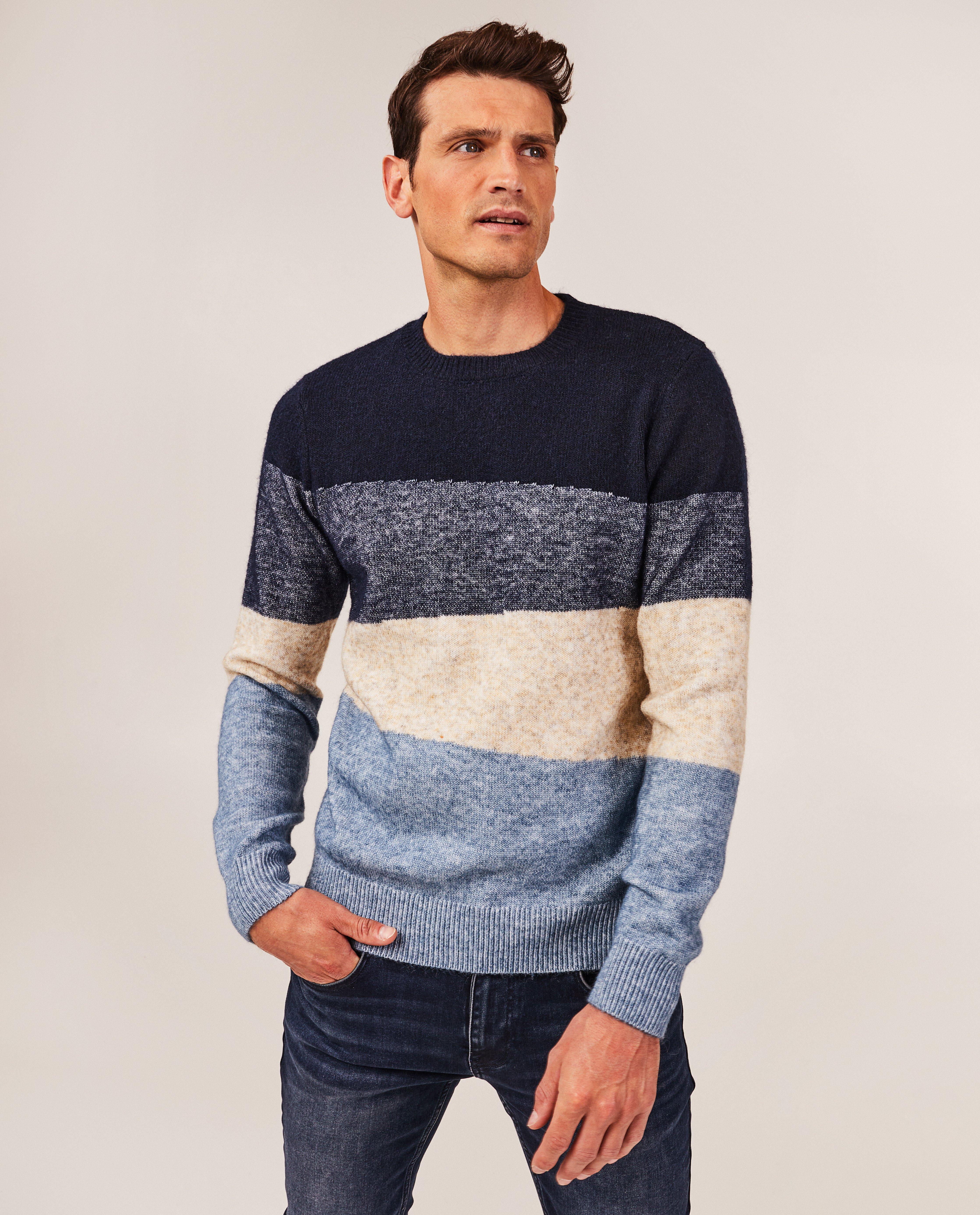 Gebreide trui met color block heren I AM JBC Belgie Belgie