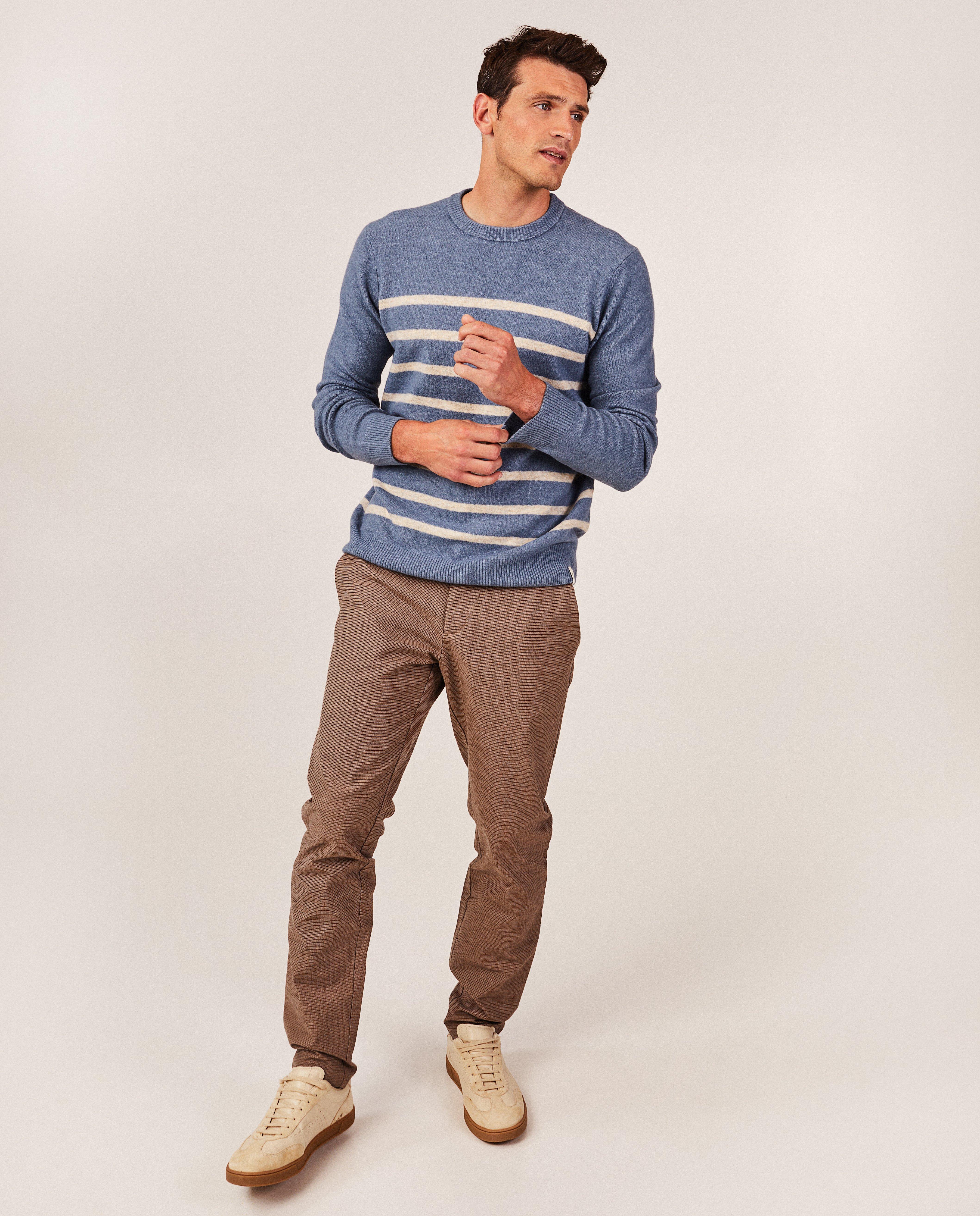 Pull en tricot à rayures, hommes - null - I AM