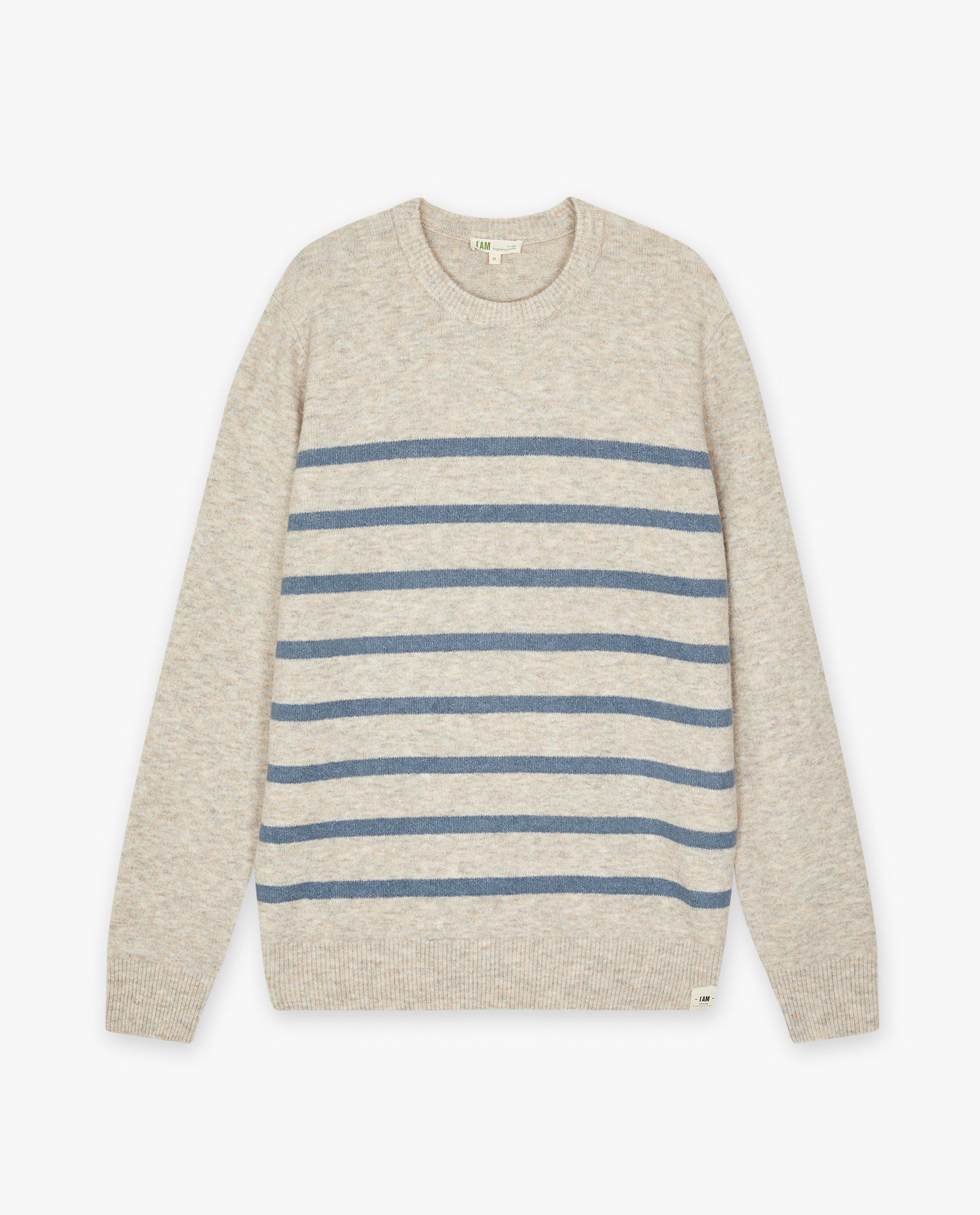 Gebreide trui met strepen, heren - Product Detail - lichtbruin - afbeelding nummer 5