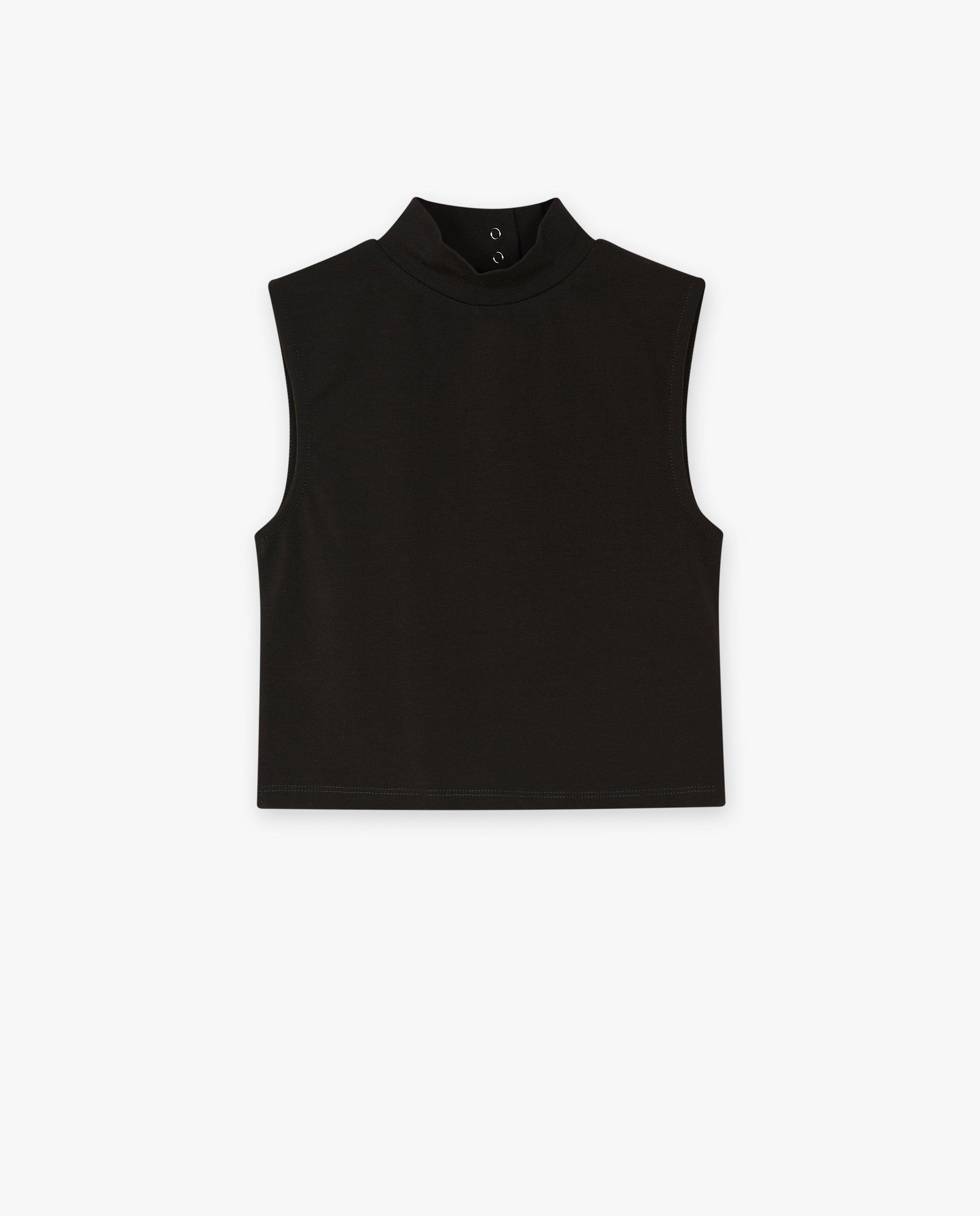 T-shirts - Zwarte top met longsleeve van mesh, 4-14 jaar