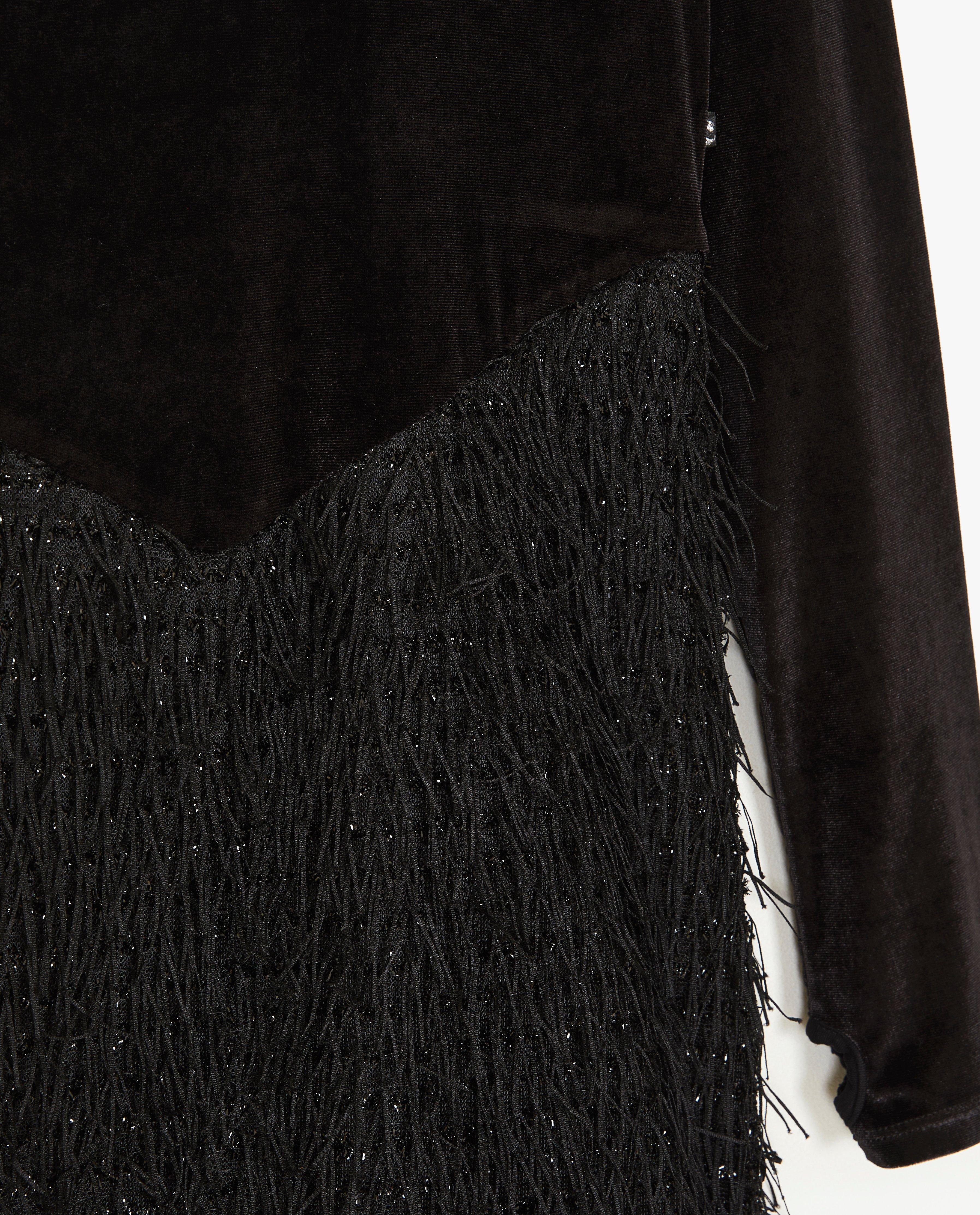 Robes - Robe en velours avec des franges, 4-14 ans