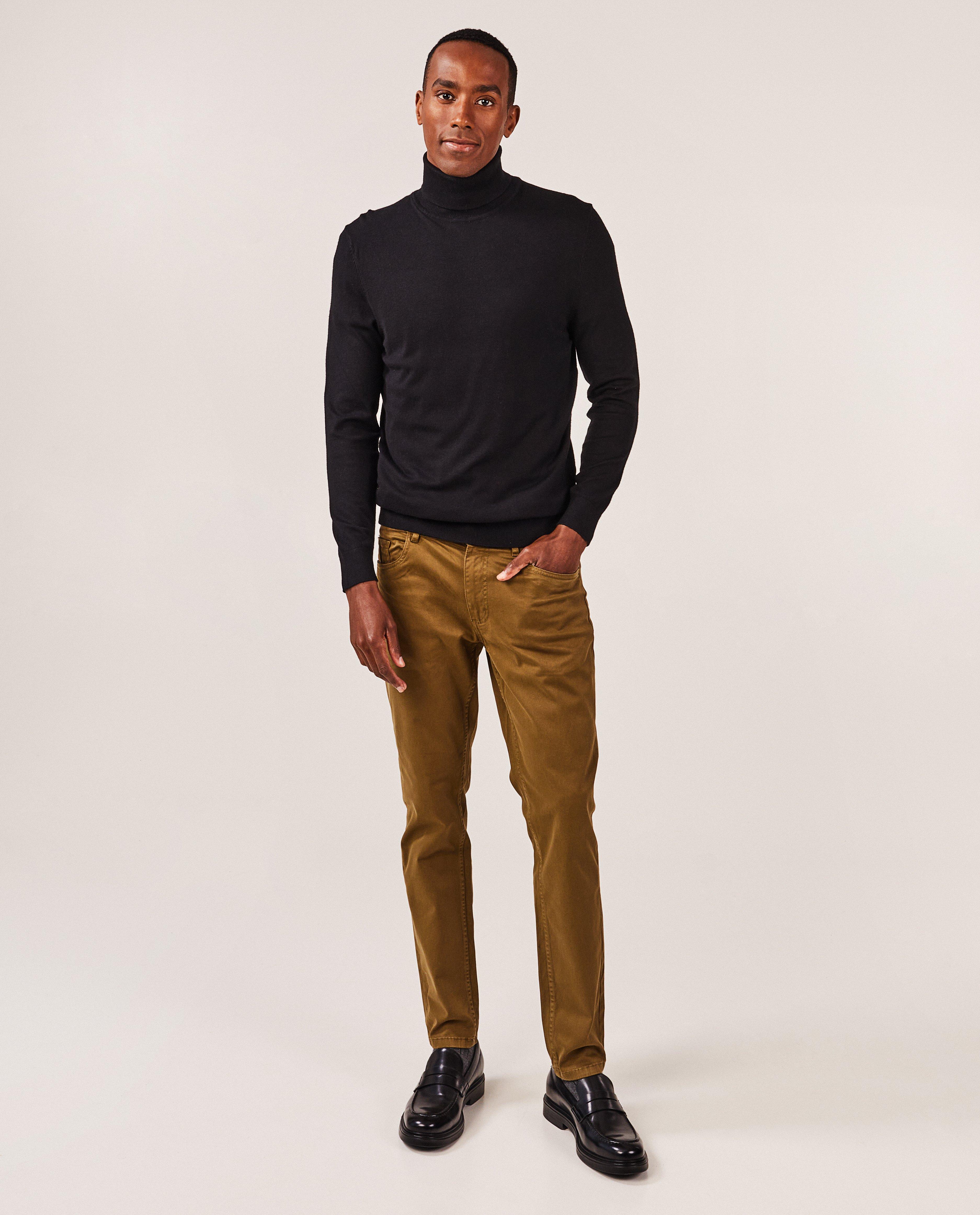 Donkerblauwe broek, slim fit - null - OVS