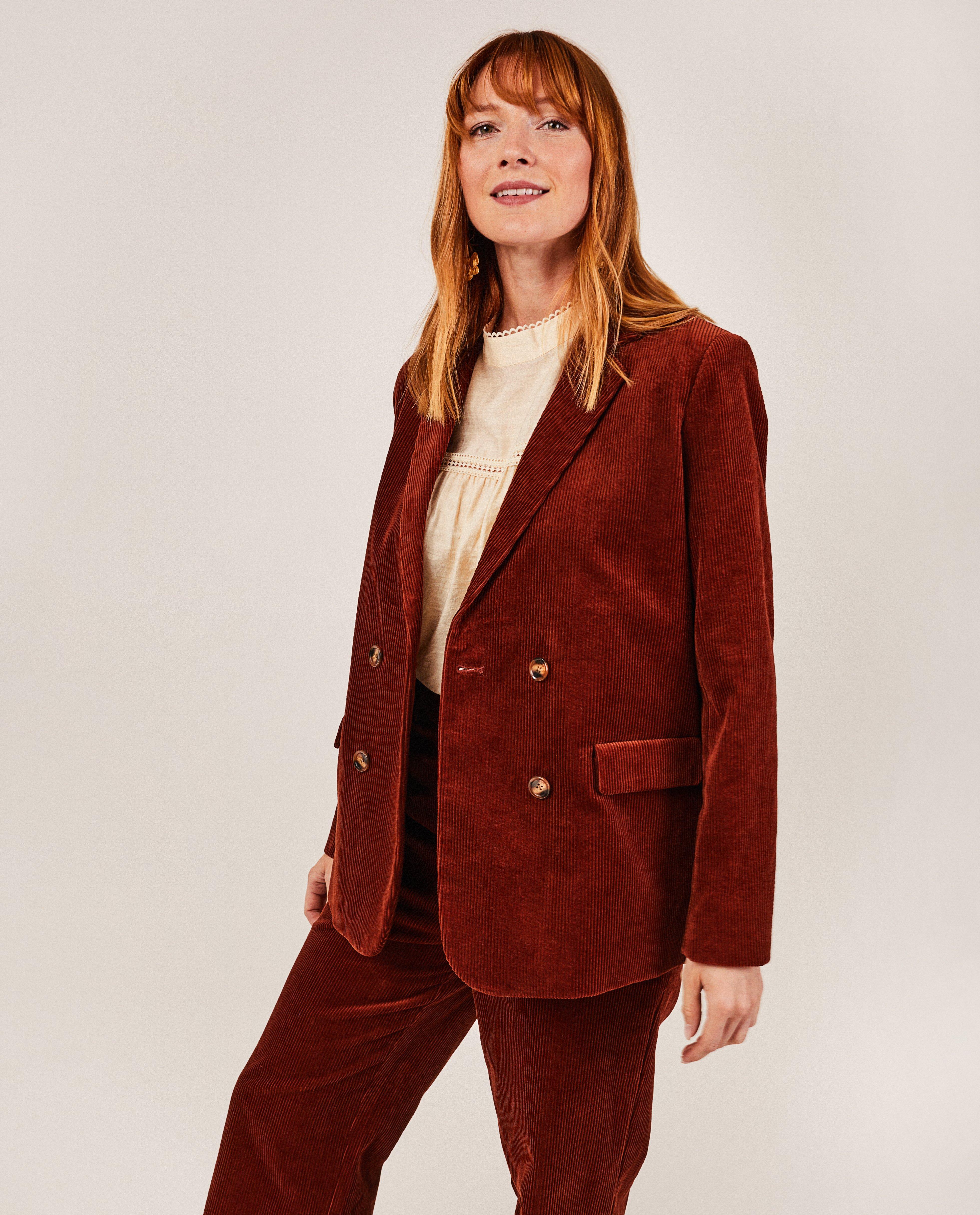 Kostuumvest van ribfluweel