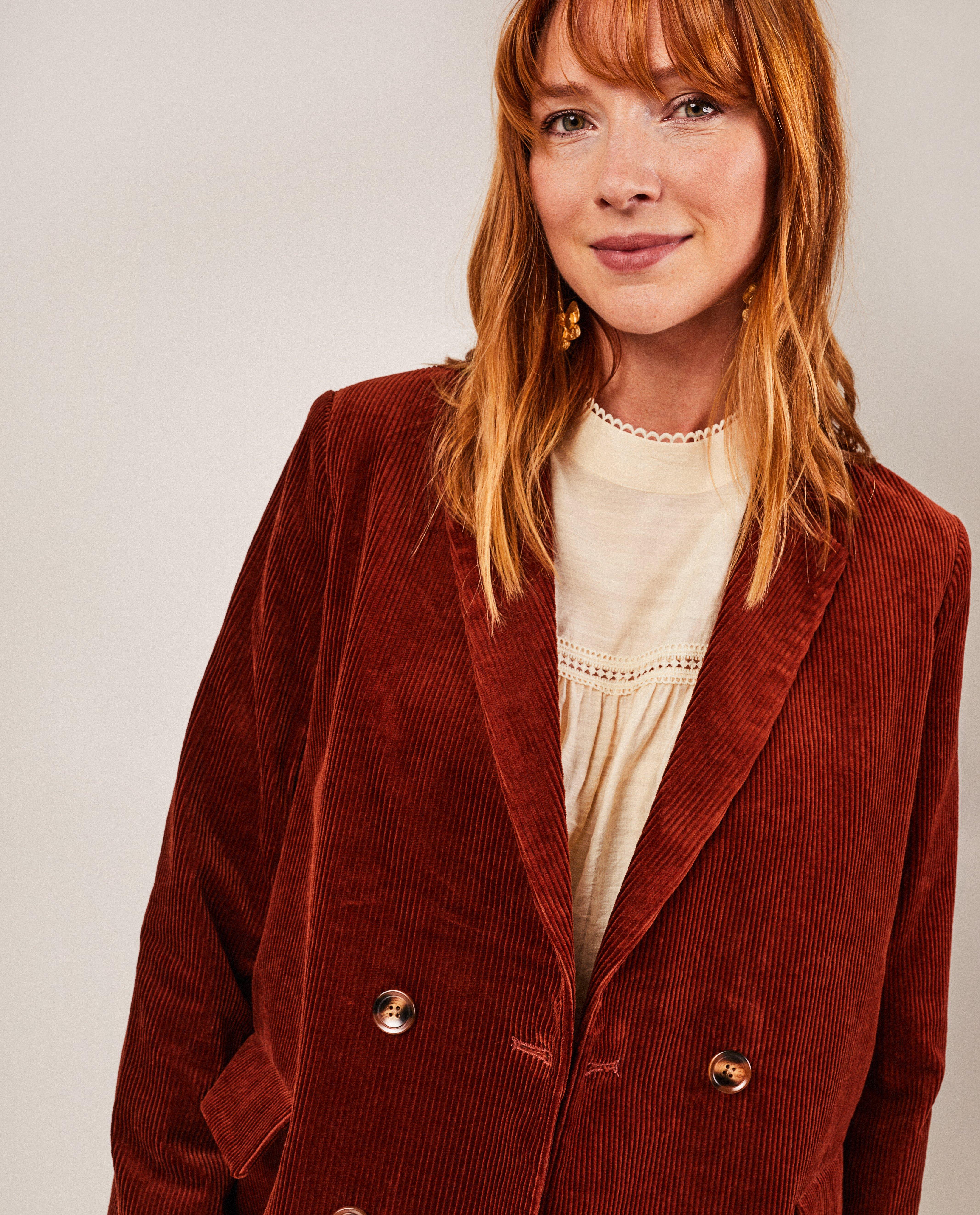 Veste Blazer Velours Cotelé Veste Velour Rouge Femme Veste Velours