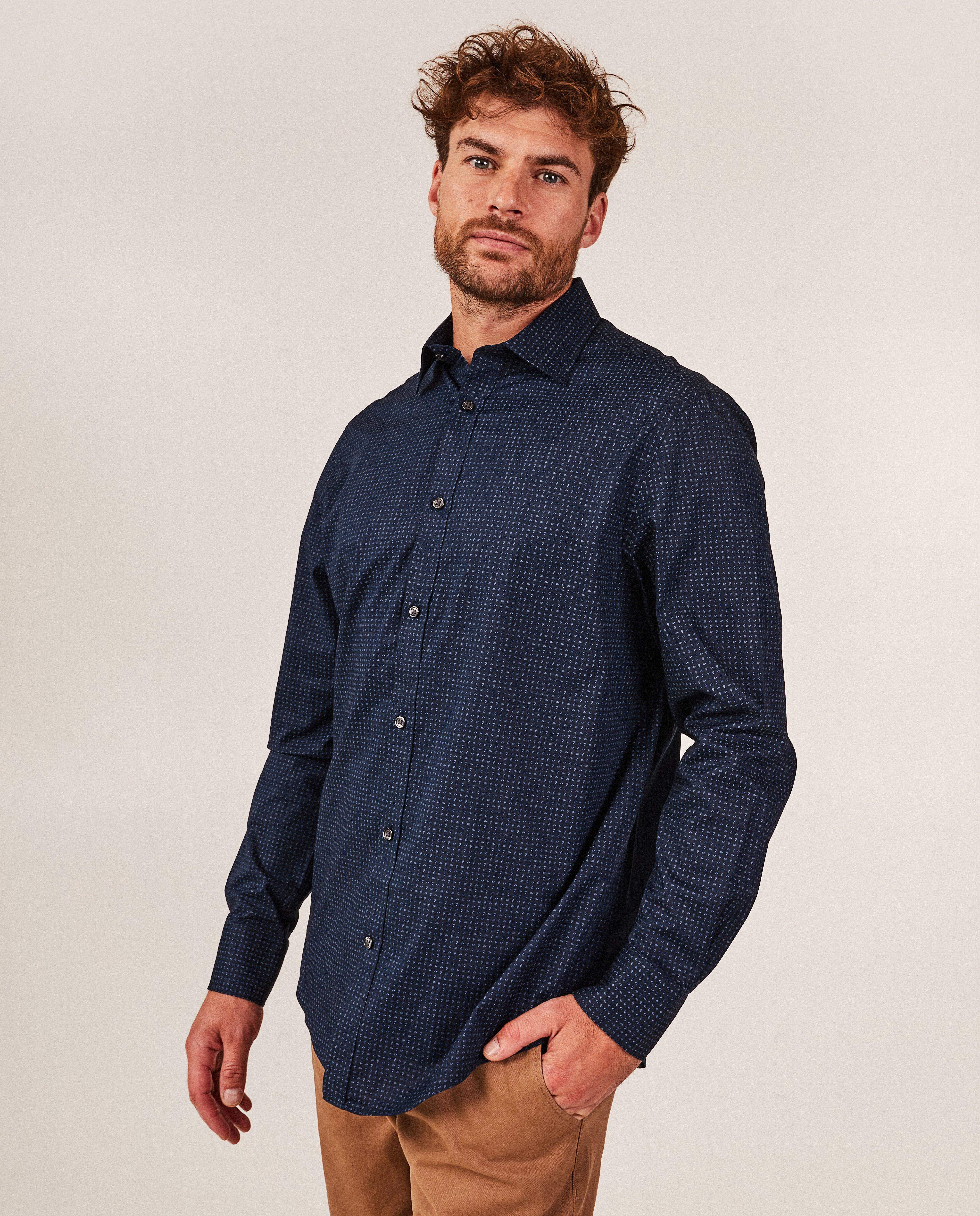Chemises - Chemise avec micro-imprimé, regular fit