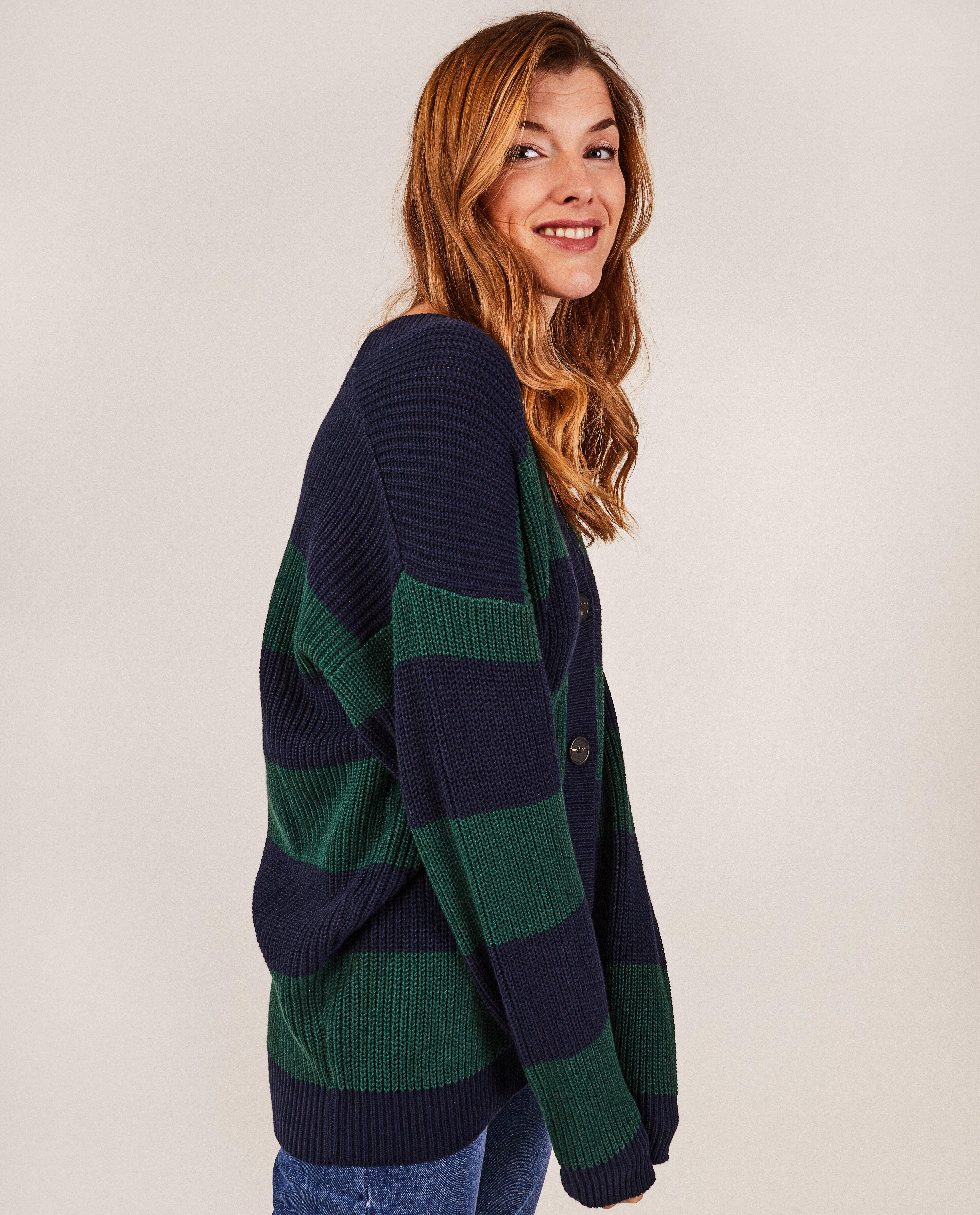 Cardigans - Cardigan en tricot rayé