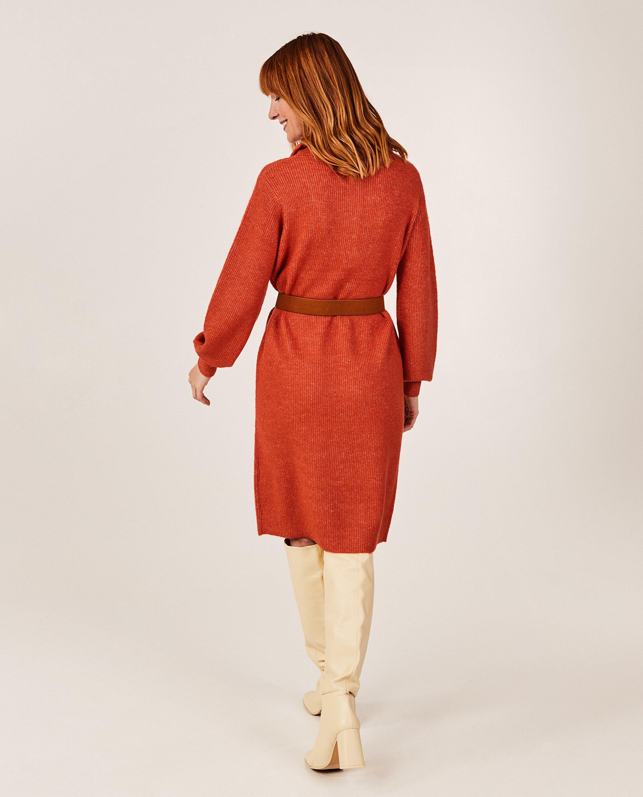 Gebreide jurk - Product Detail - donkerrood - afbeelding nummer 3