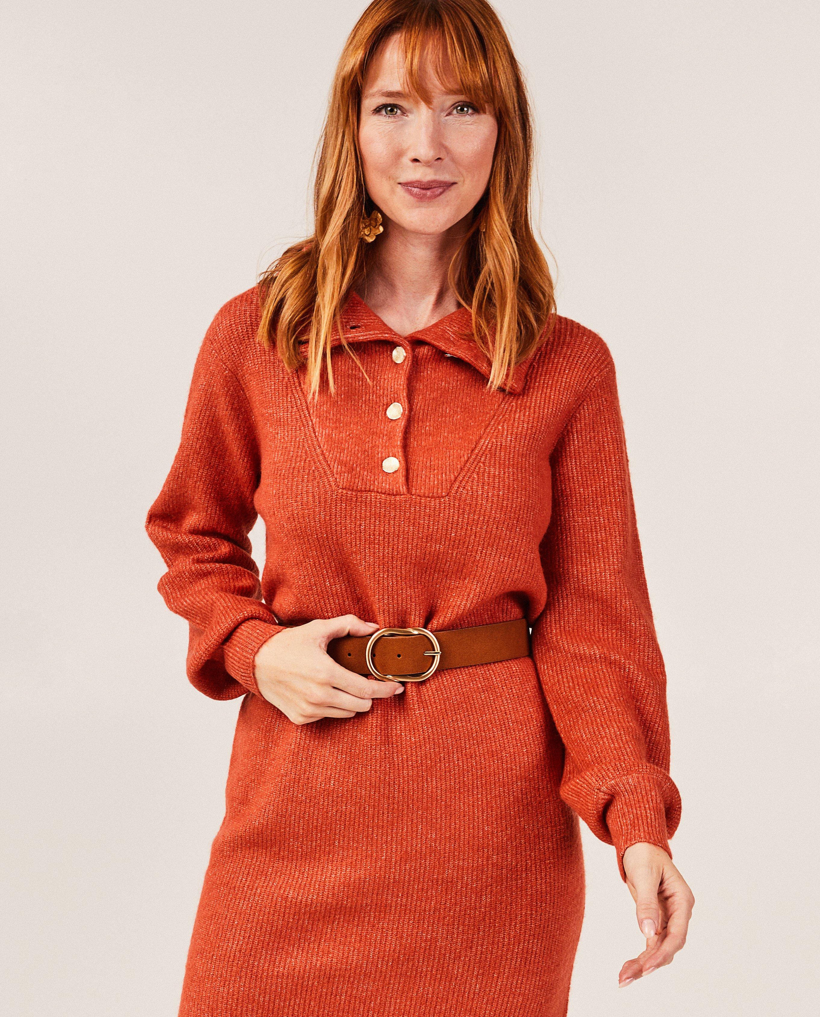 Gebreide jurk - Product Detail - donkerrood - afbeelding nummer 4