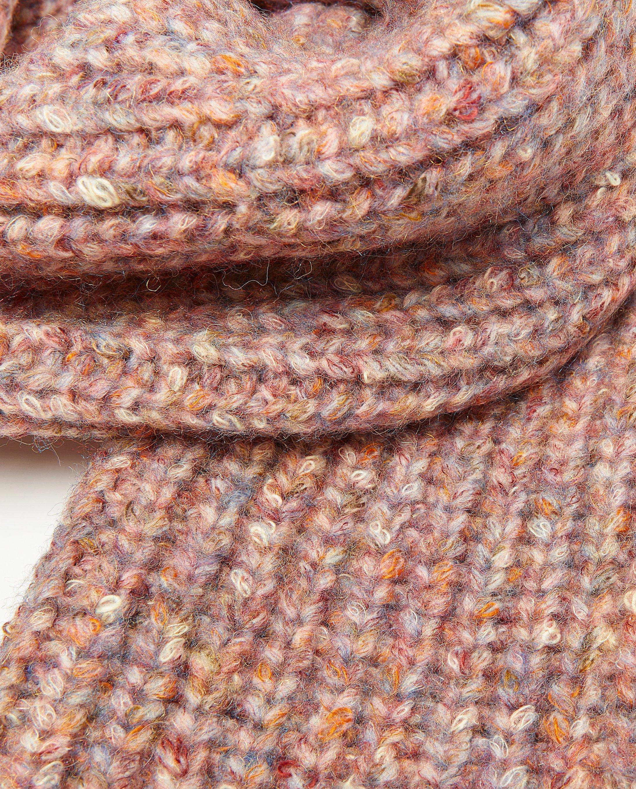 Gebreide sjaal van gem&ecirc;leerd garen - Product Detail - donkerrood - afbeelding nummer 6