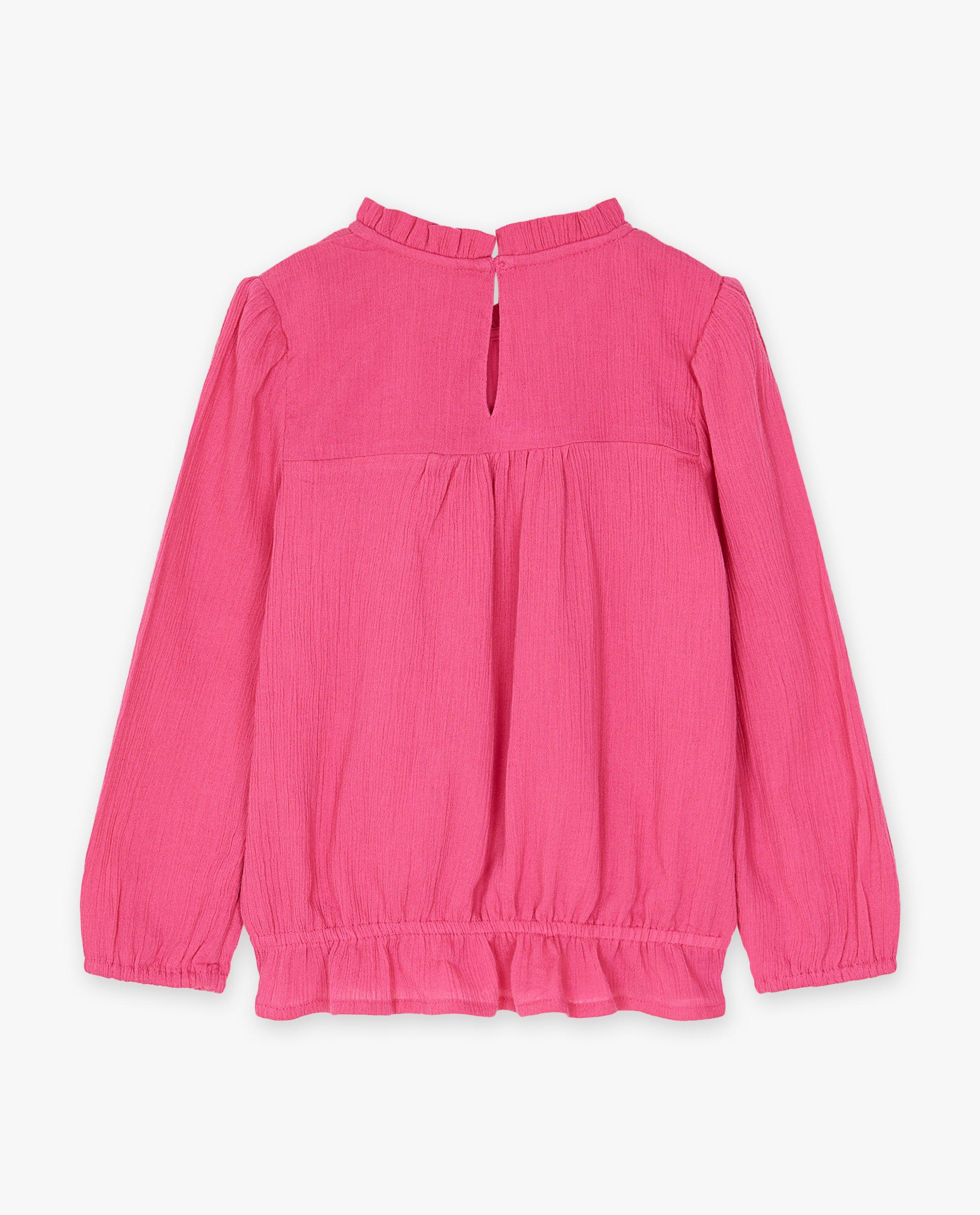 Hemden - Roze blouse met structuur