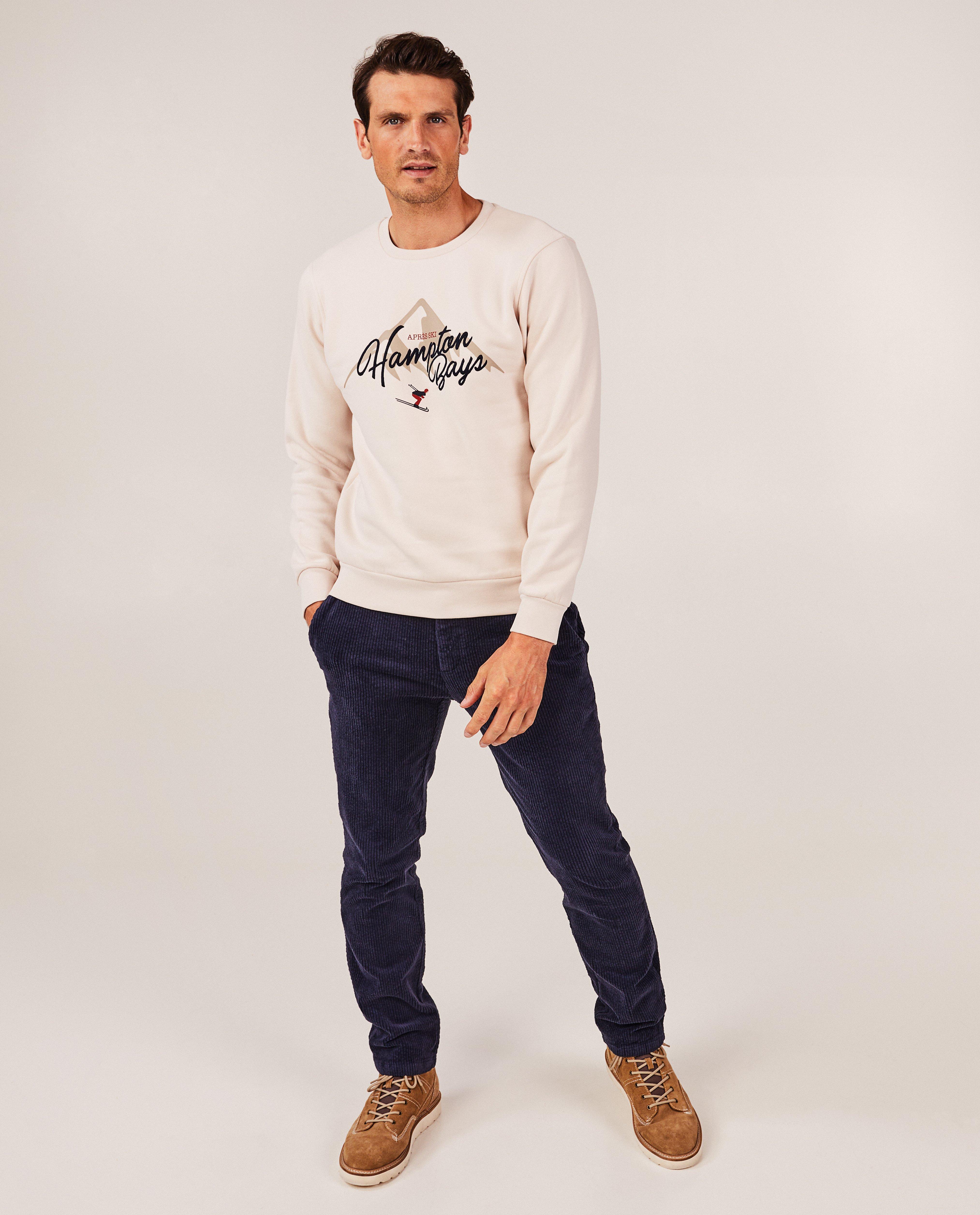 Sweater met geborduurd opschrift - null - Hampton Bays