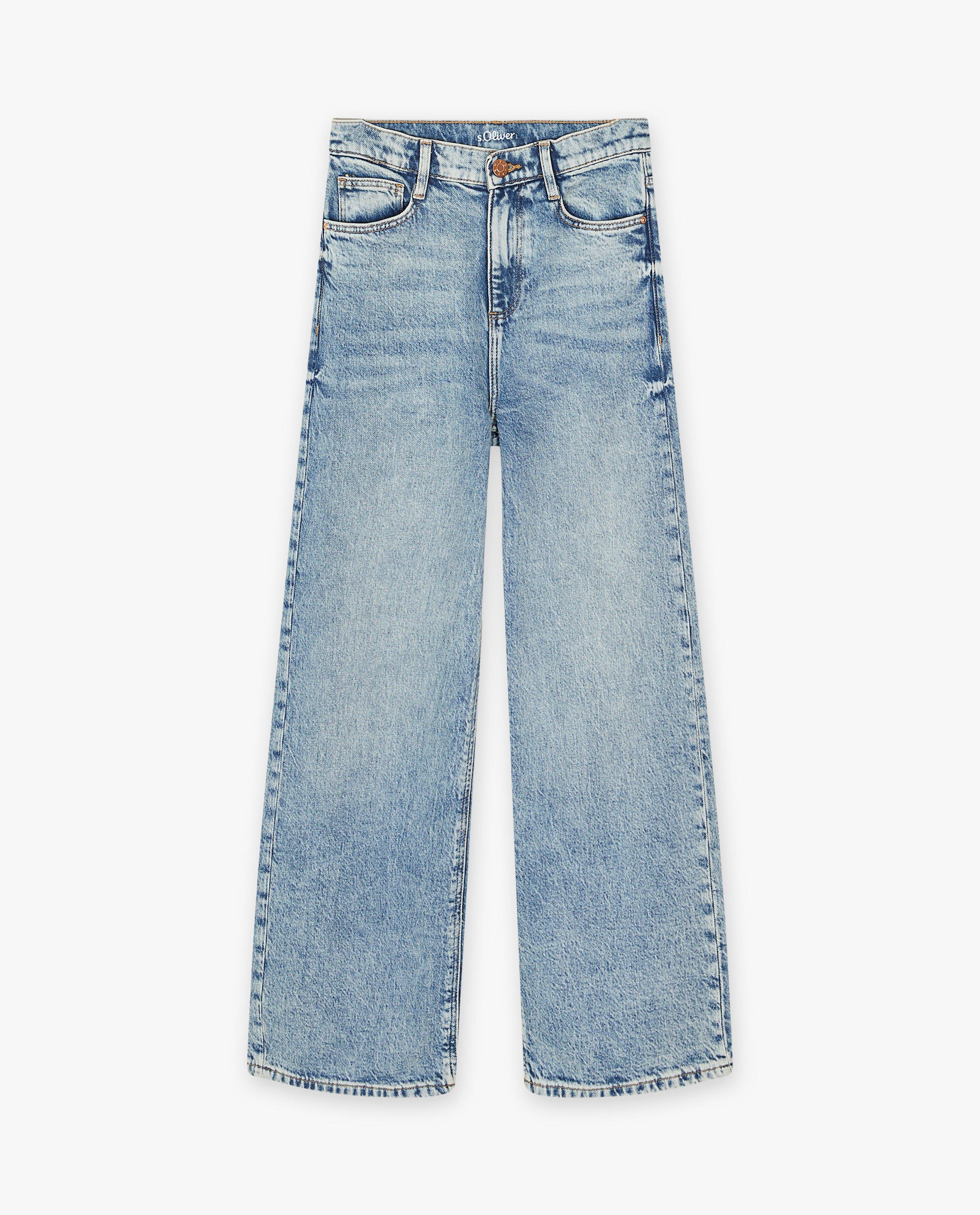 Jeans bleu clair, coupe à jambes larges - null - S. Oliver