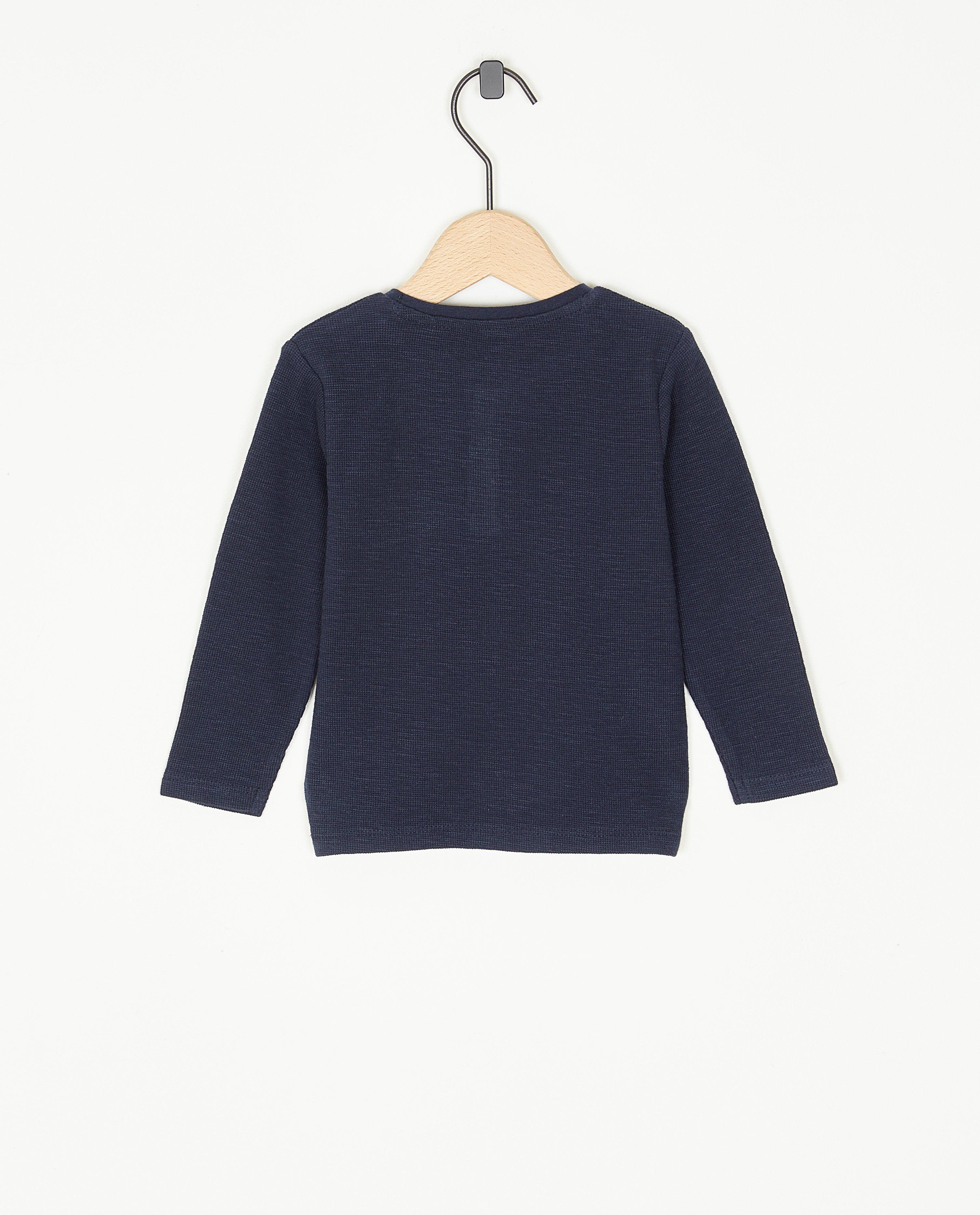 T-shirts - Longsleeve met structuur