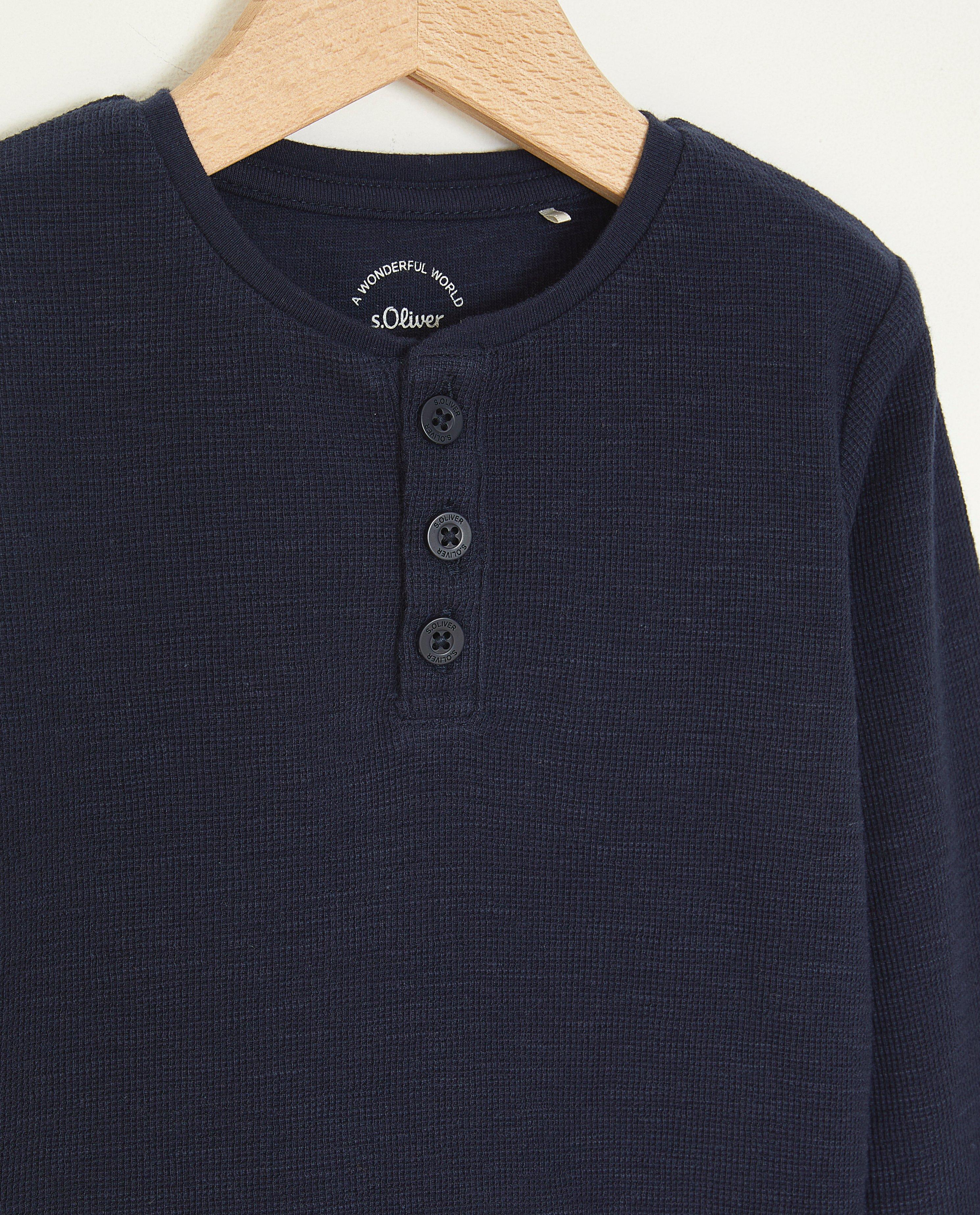 T-shirts - Longsleeve met structuur