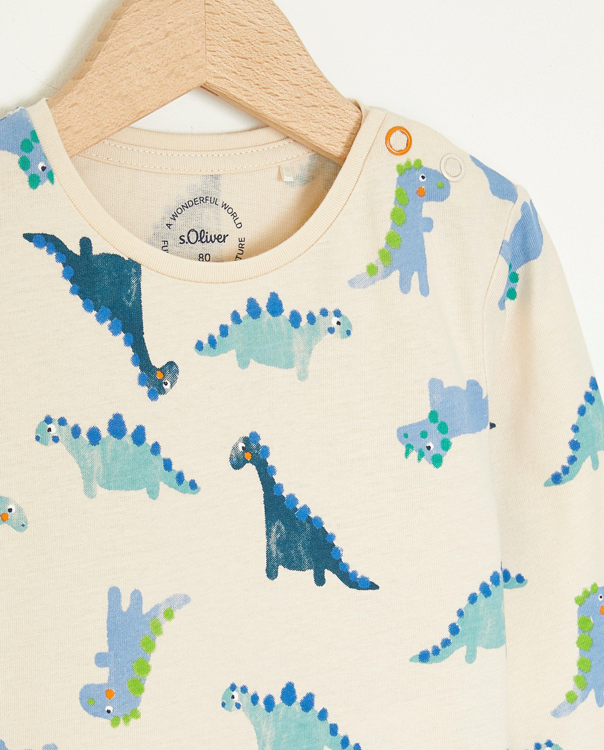T-shirts - Longsleeve met dinoprint