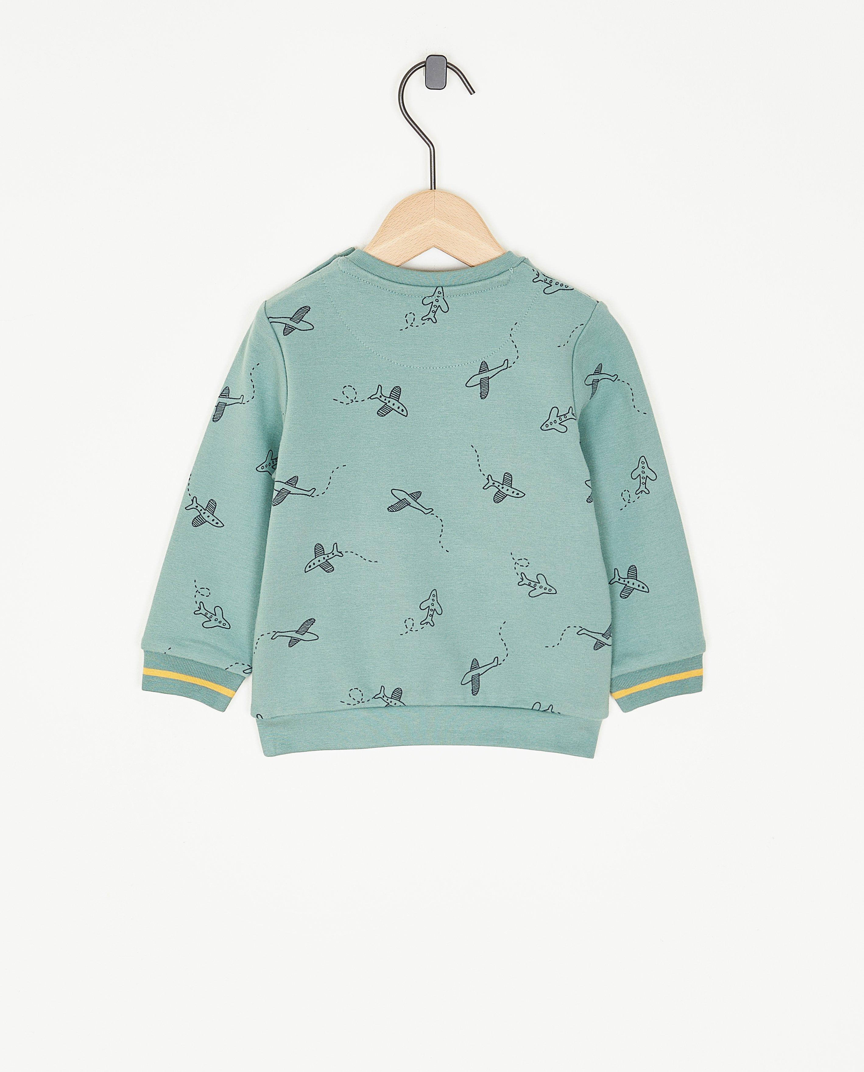 Sweaters - Groene sweater met print