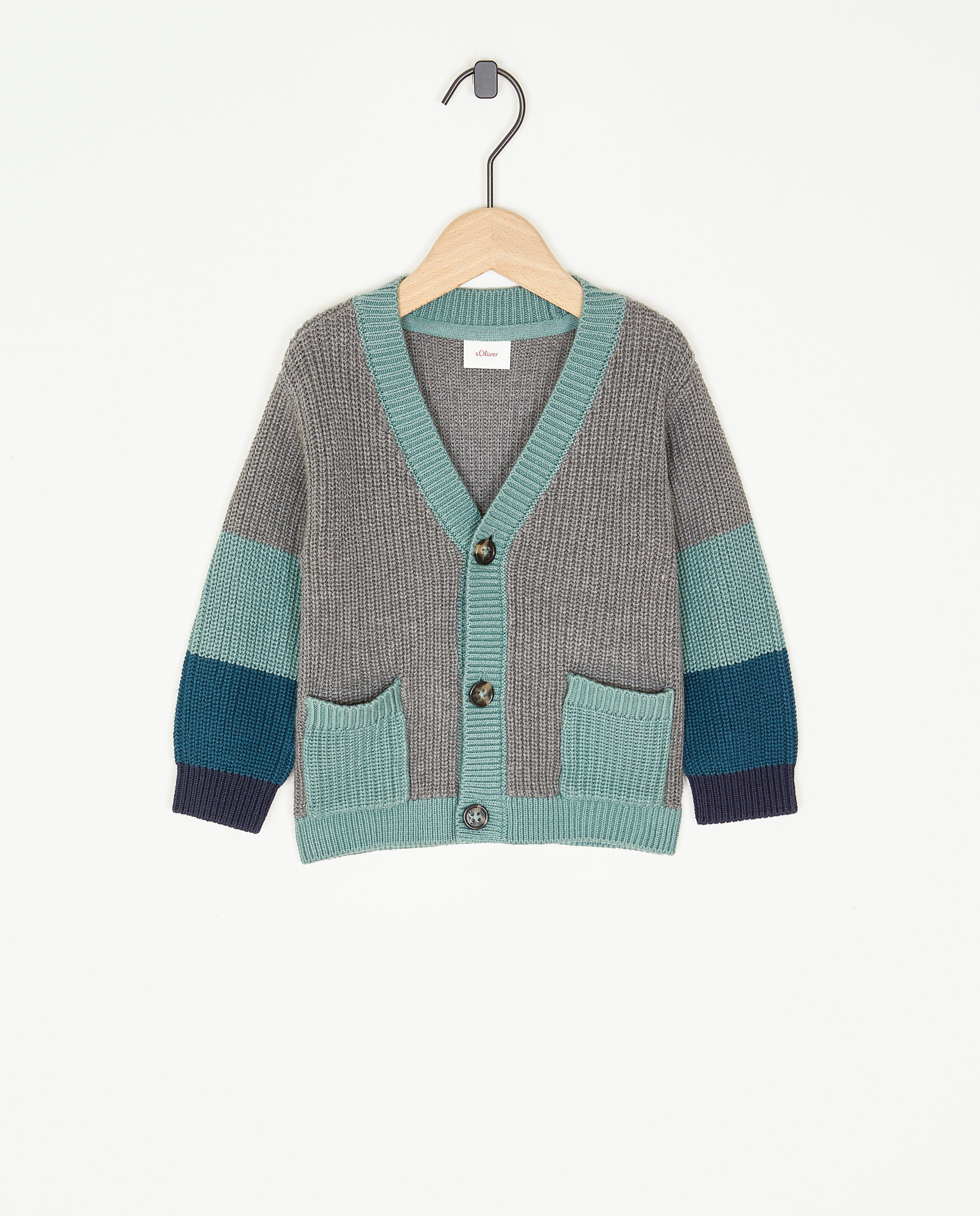 Gebreide cardigan met strepen - null - S. Oliver