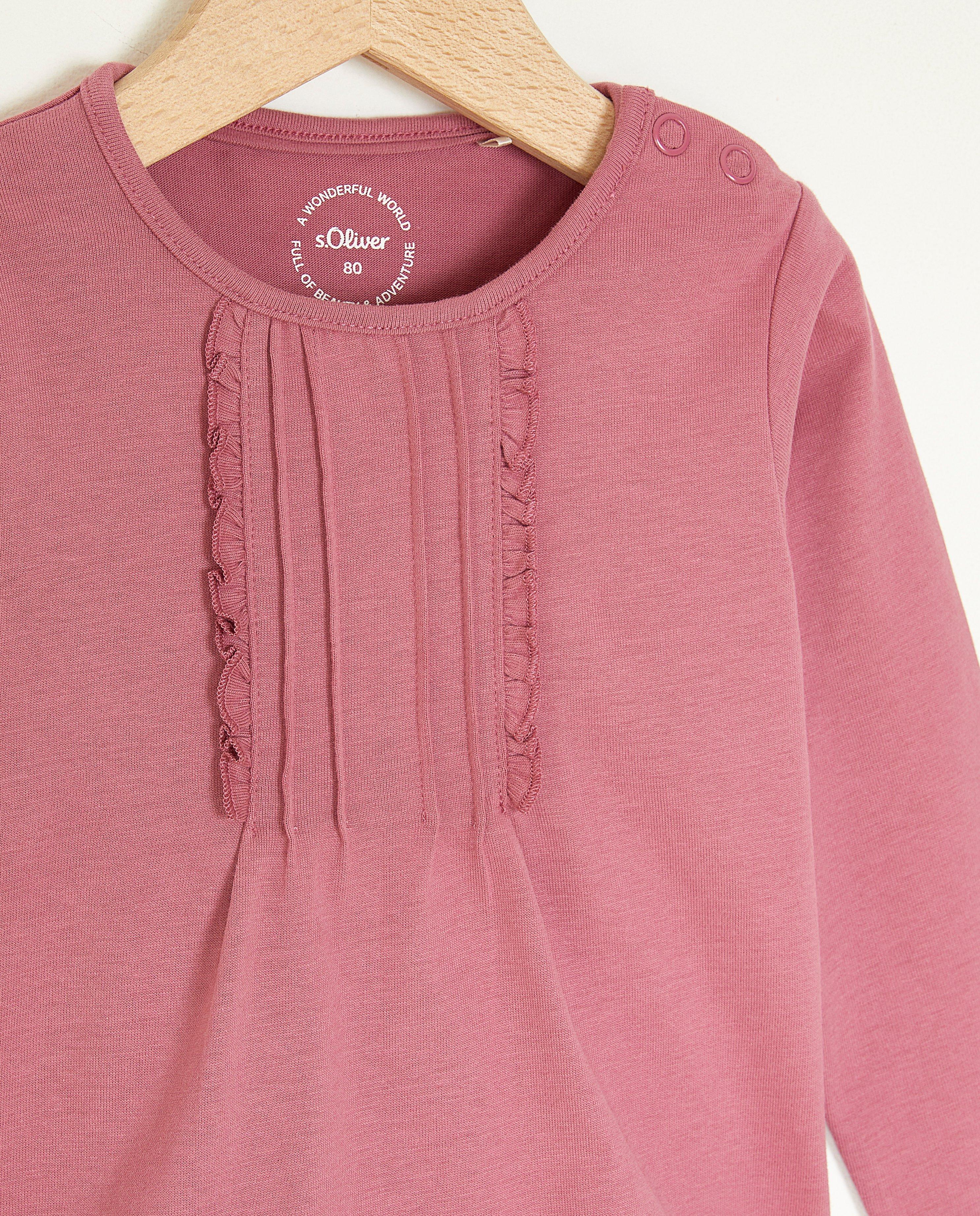 T-shirts - Longsleeve met plooitjes