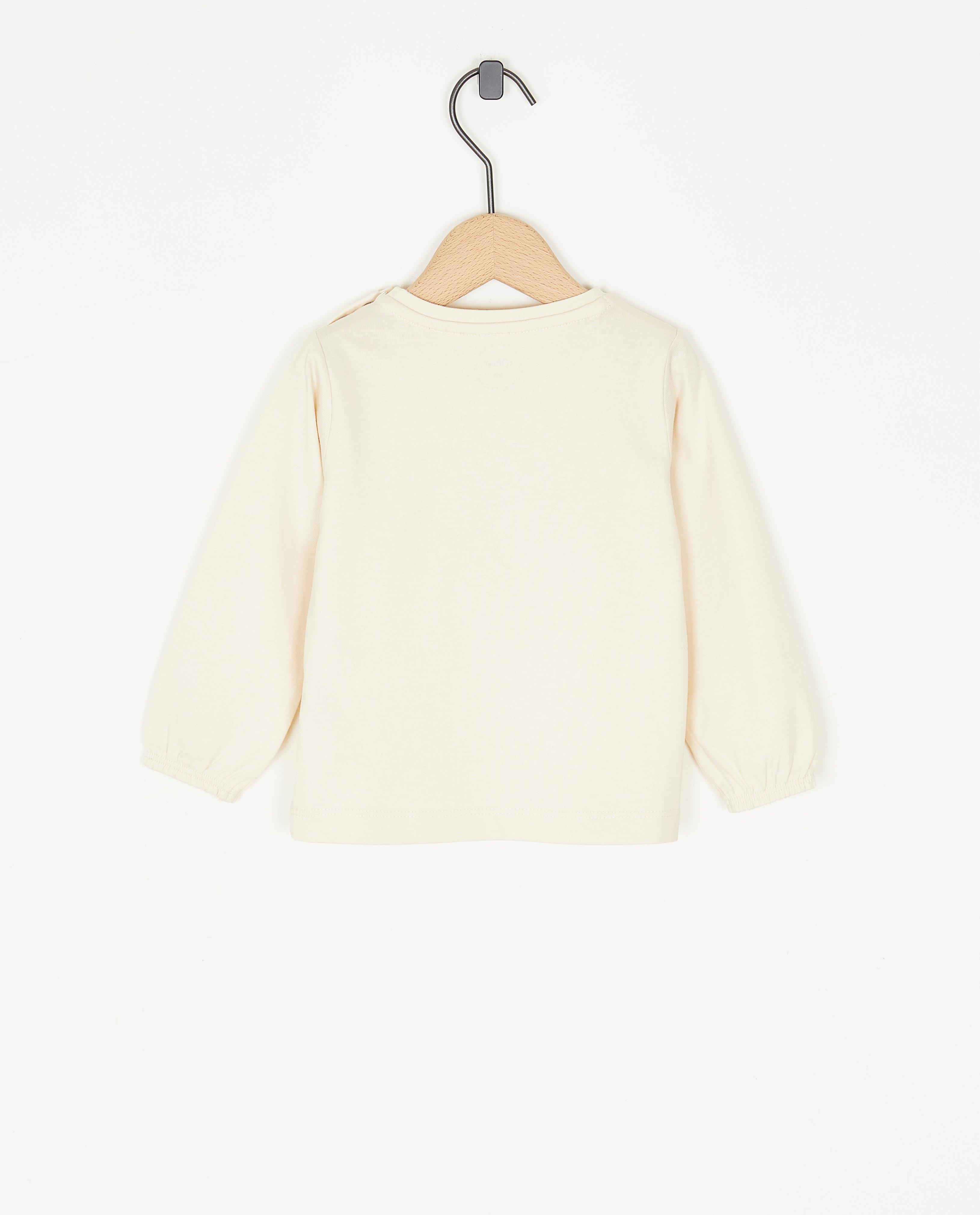 T-shirts - Longsleeve met pauwenprint