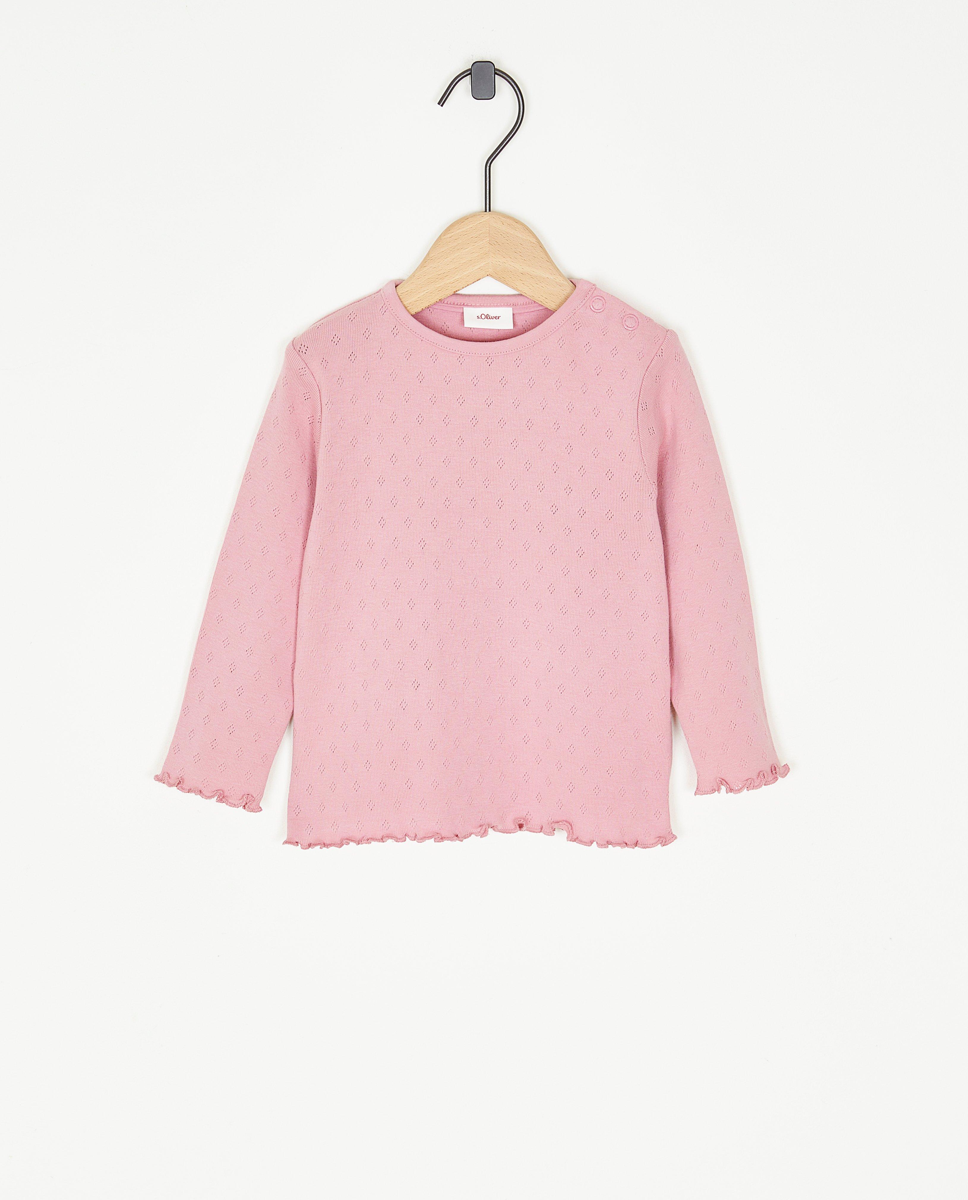 Roze longsleeve met ajour - null - S. Oliver