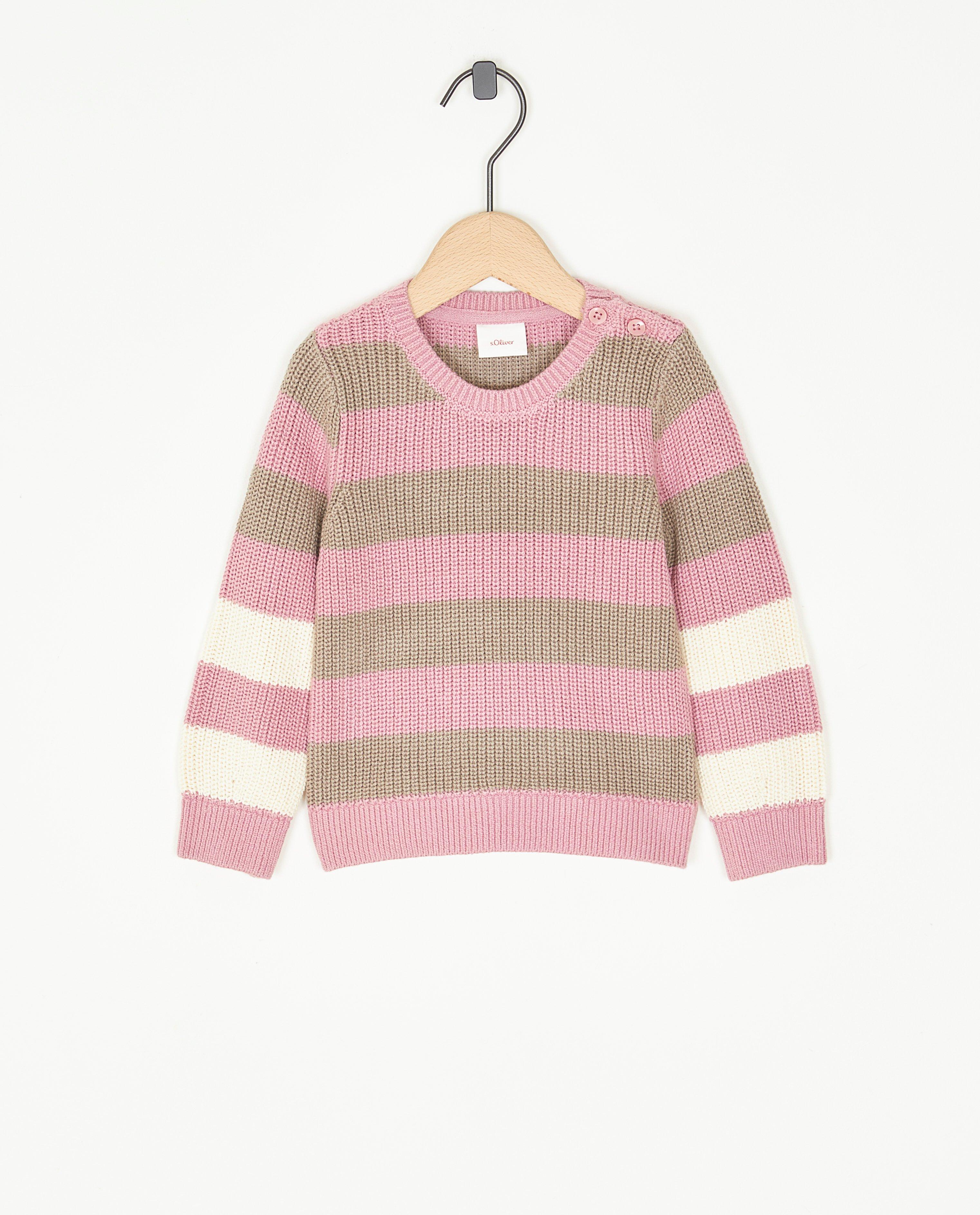 Pull tricoté à rayures - null - S. Oliver