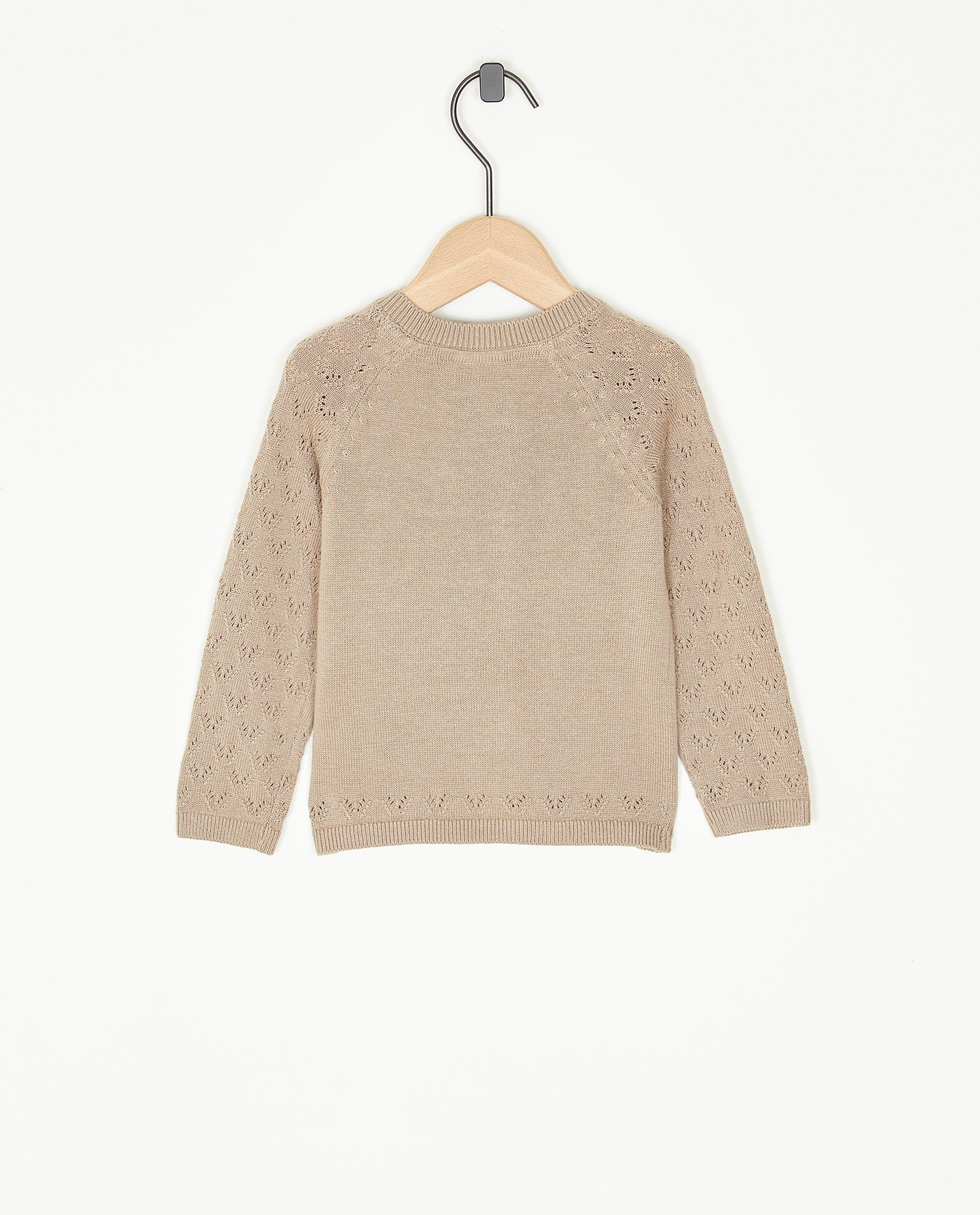 Cardigan - Beige gebreide cardigan