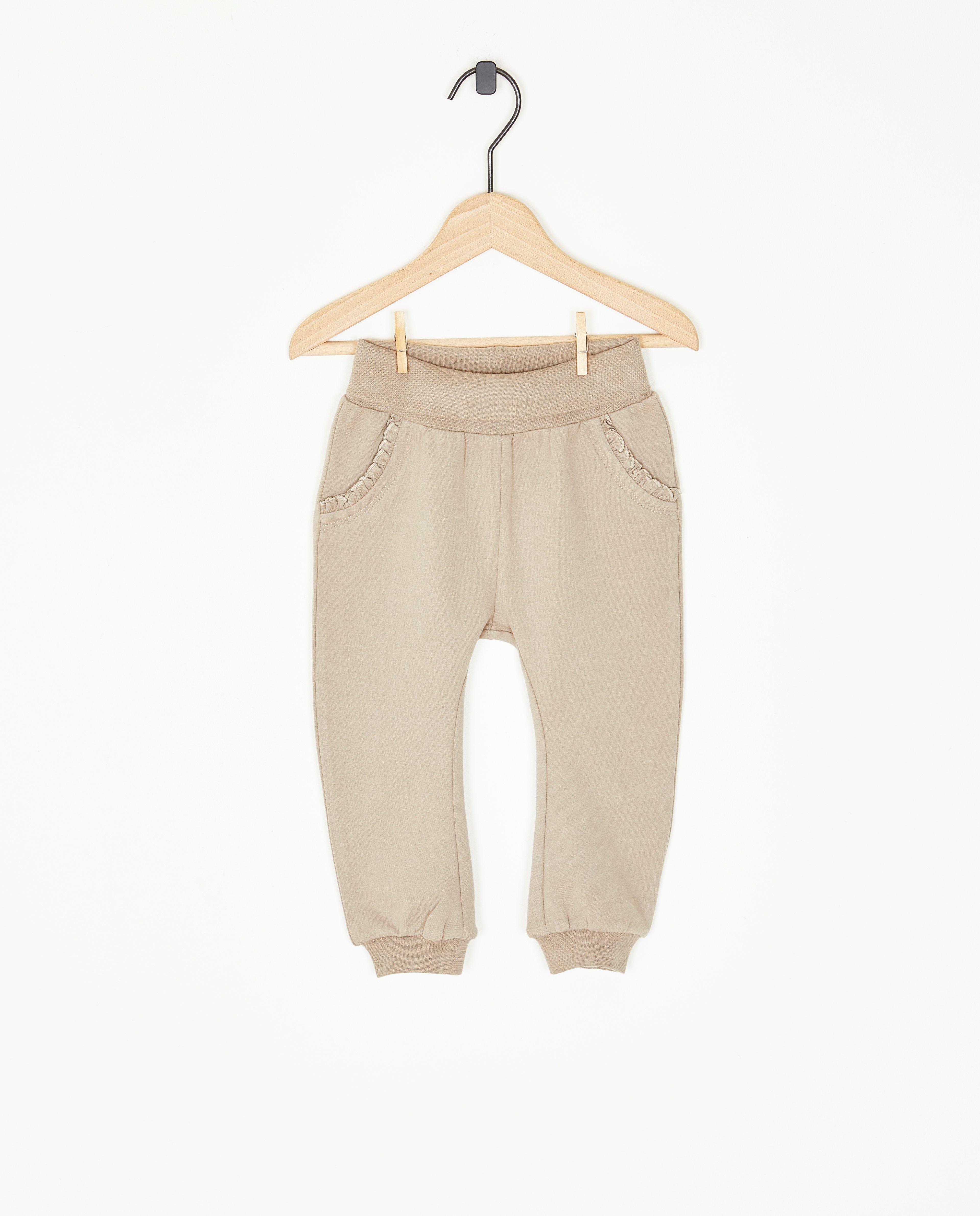 Beige broek van sweatstof - null - S. Oliver