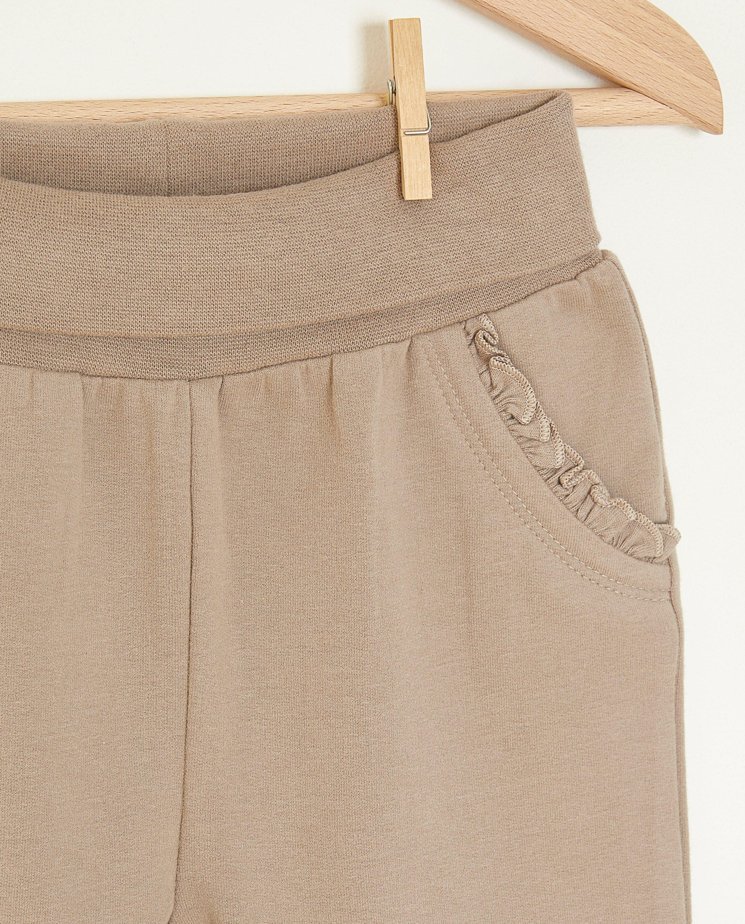 Broeken - Beige broek van sweatstof