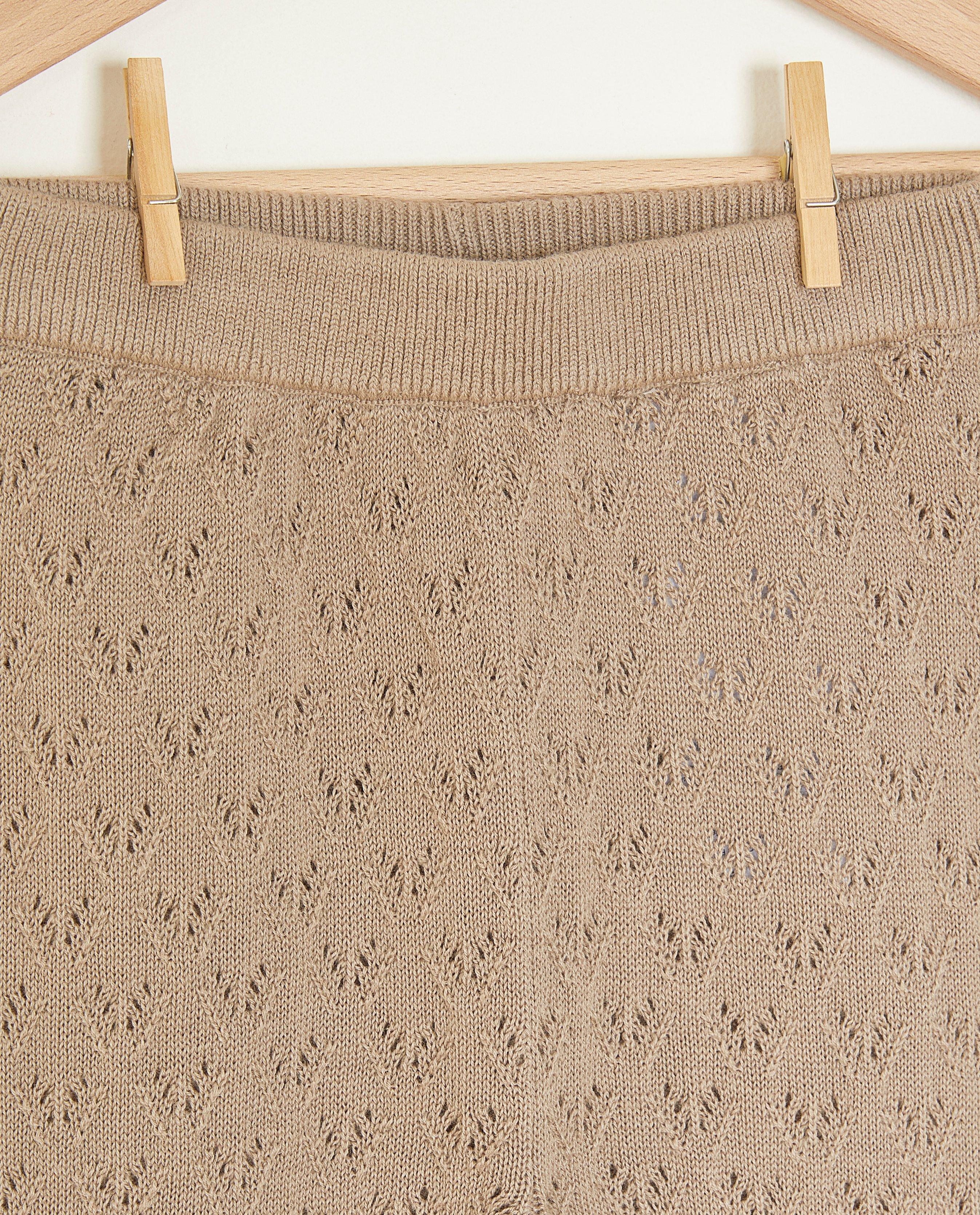 Broeken - Beige broek met ajour