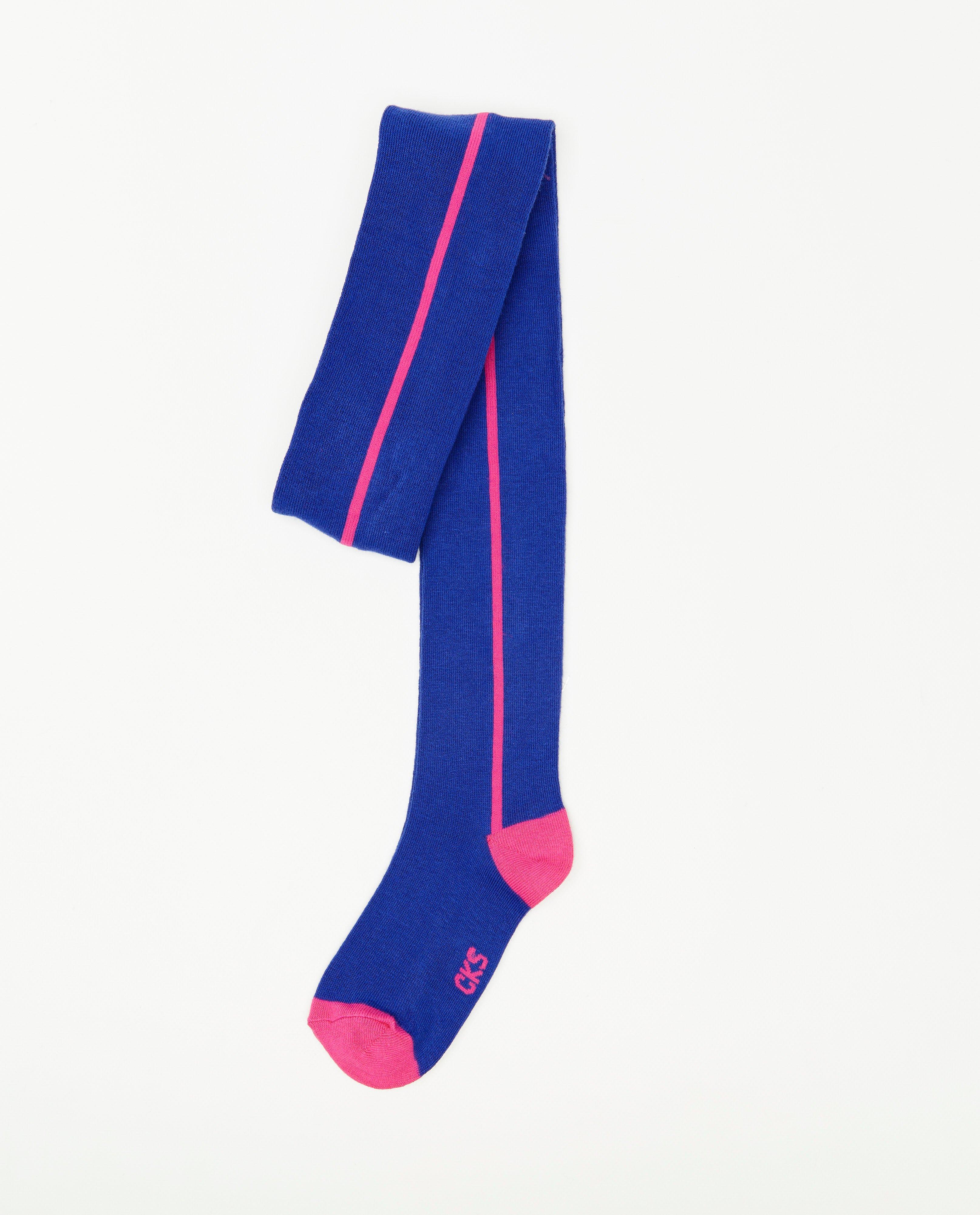 Chaussettes - Collant mauve à color block