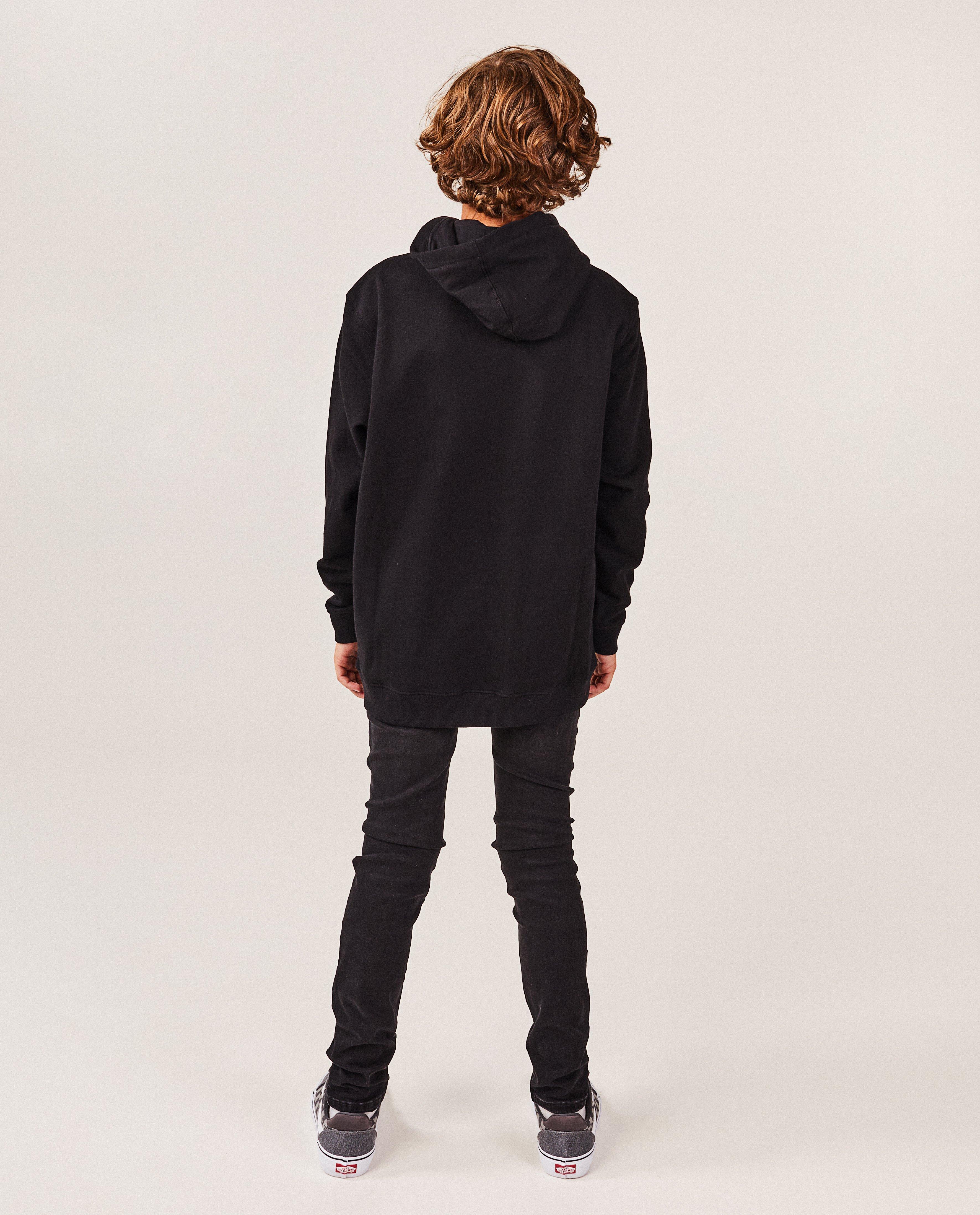 Sweaters - Zwarte hoodie met opschrift