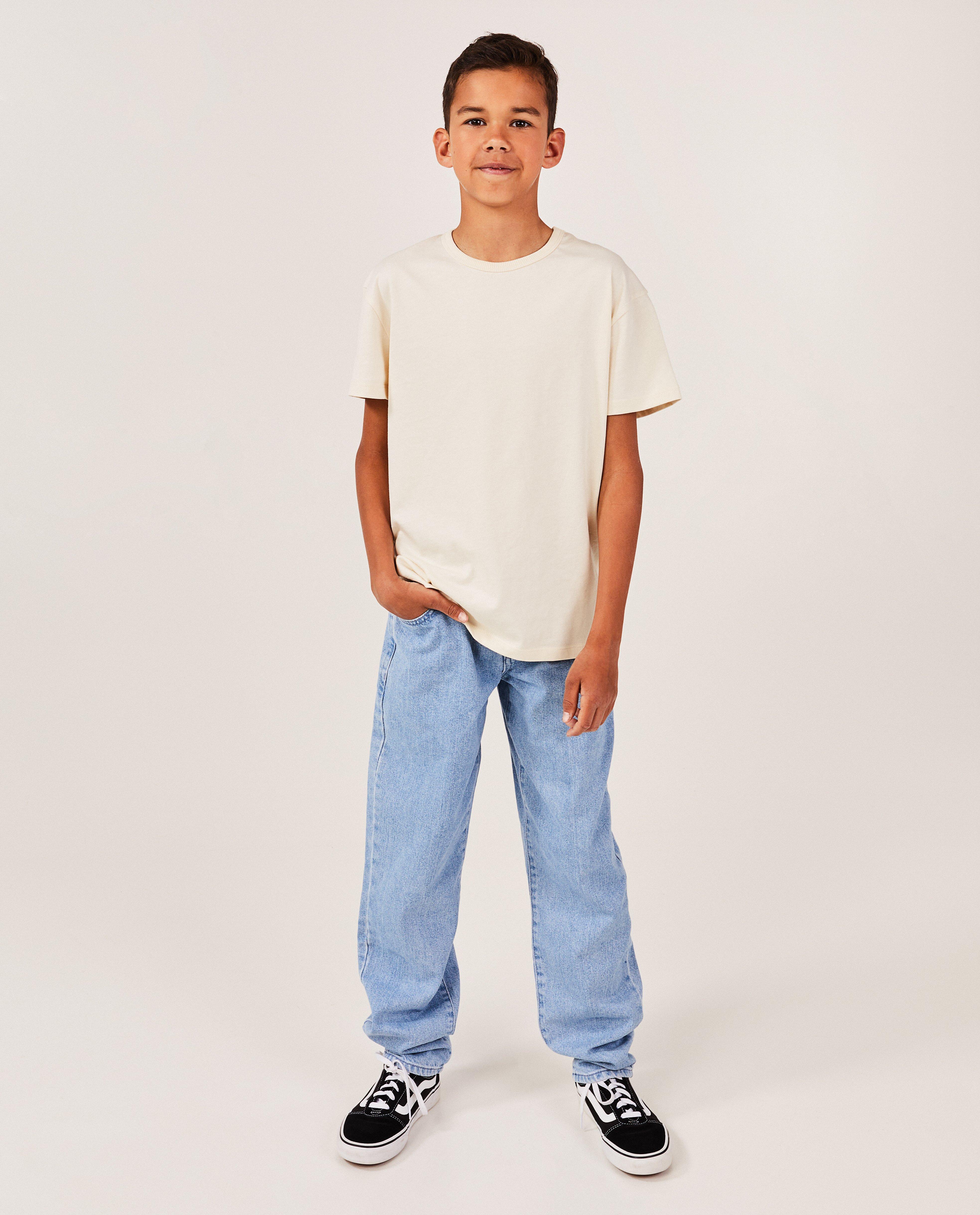 Jeans - Donkergrijze jeans, loose fit