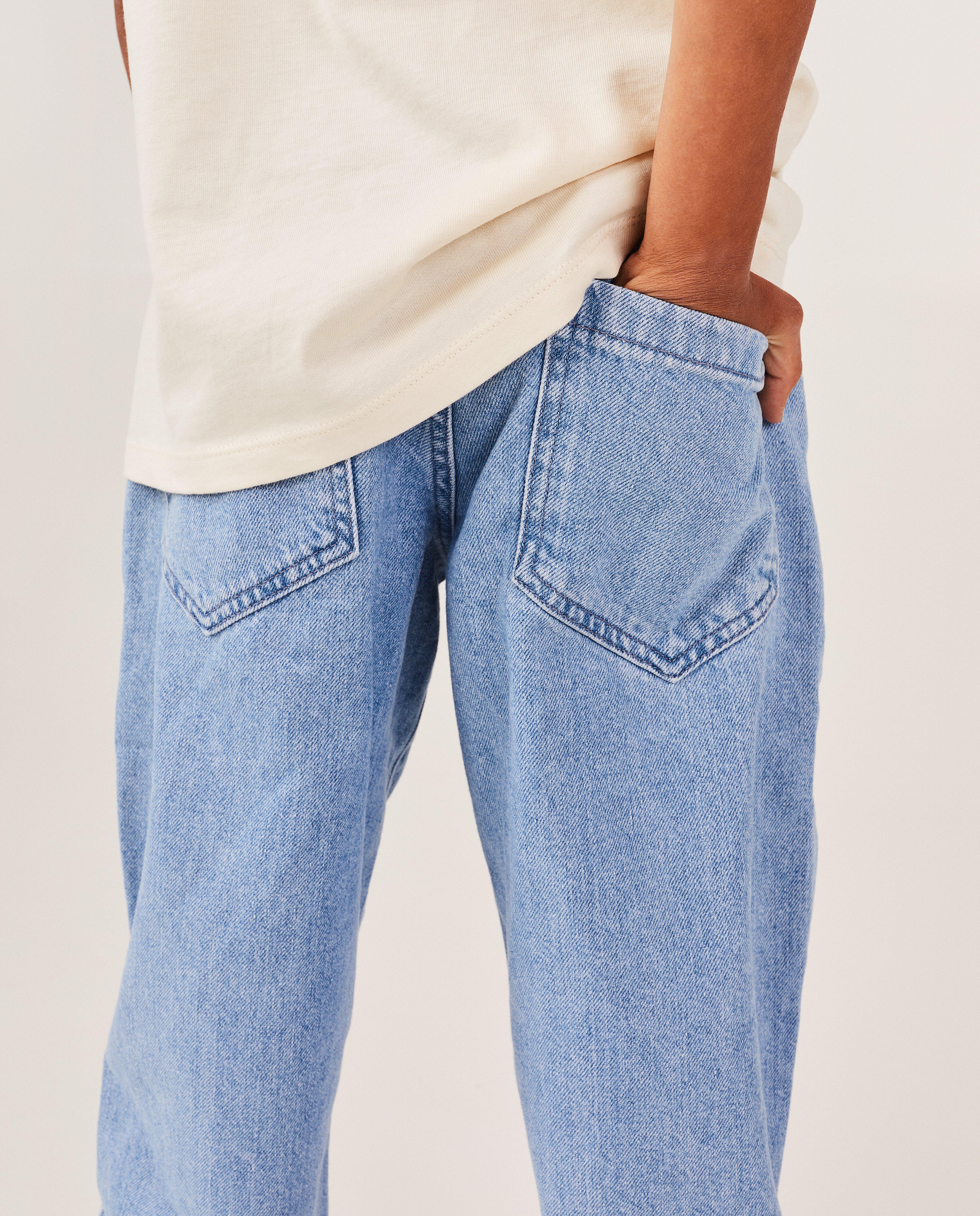 Jeans - Donkergrijze jeans, loose fit