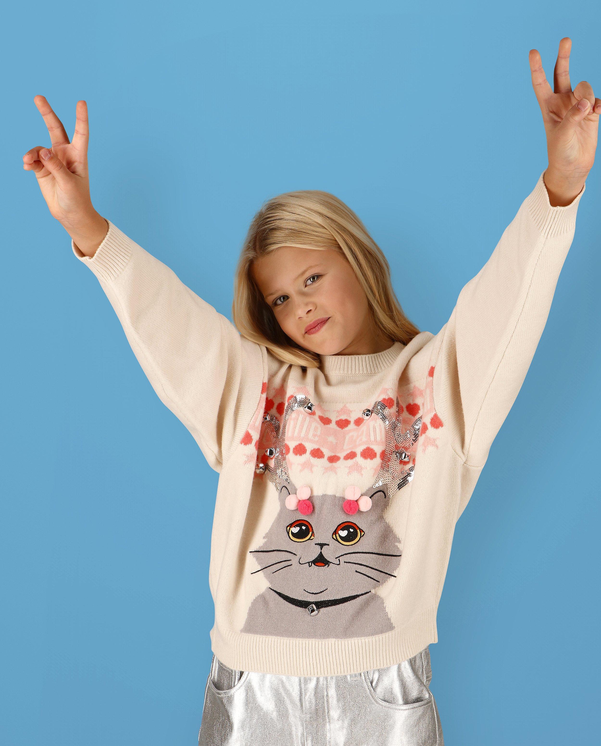 Pulls - Pull de Noël Moustache, 4-14 ans