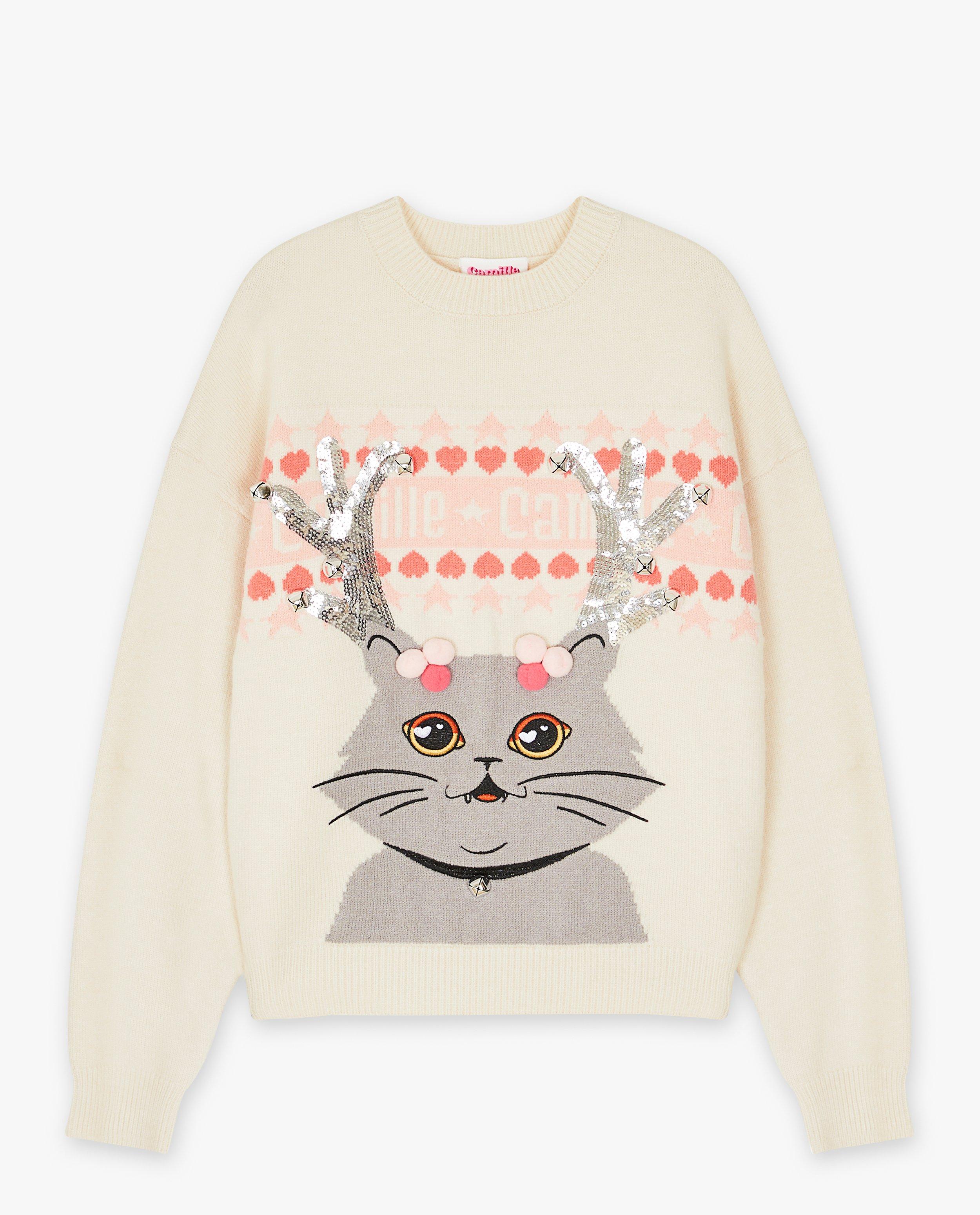 Pulls - Pull de Noël Moustache, 4-14 ans