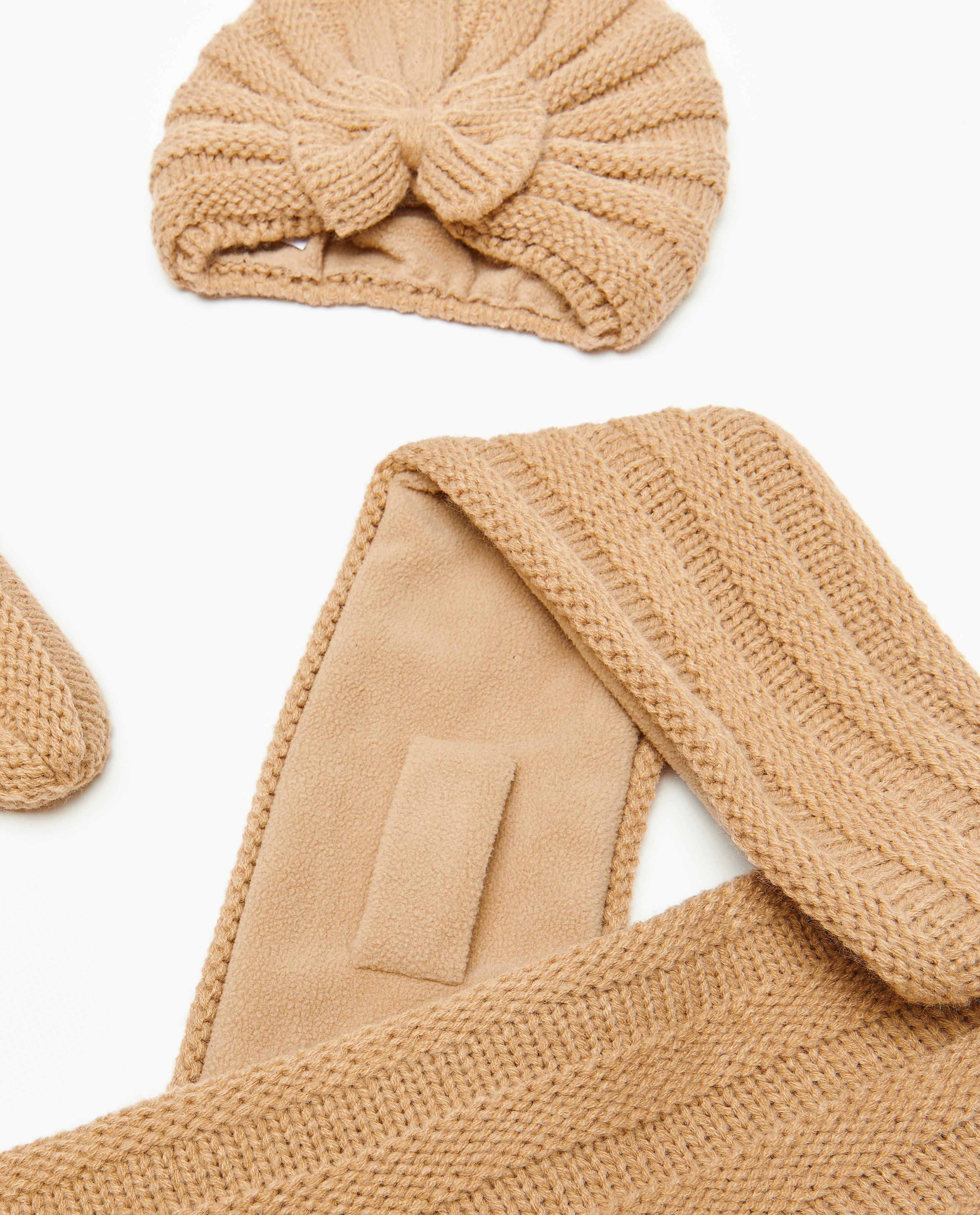 Bonneterie - Ensemble : bonnet + écharpe + gants bébé 