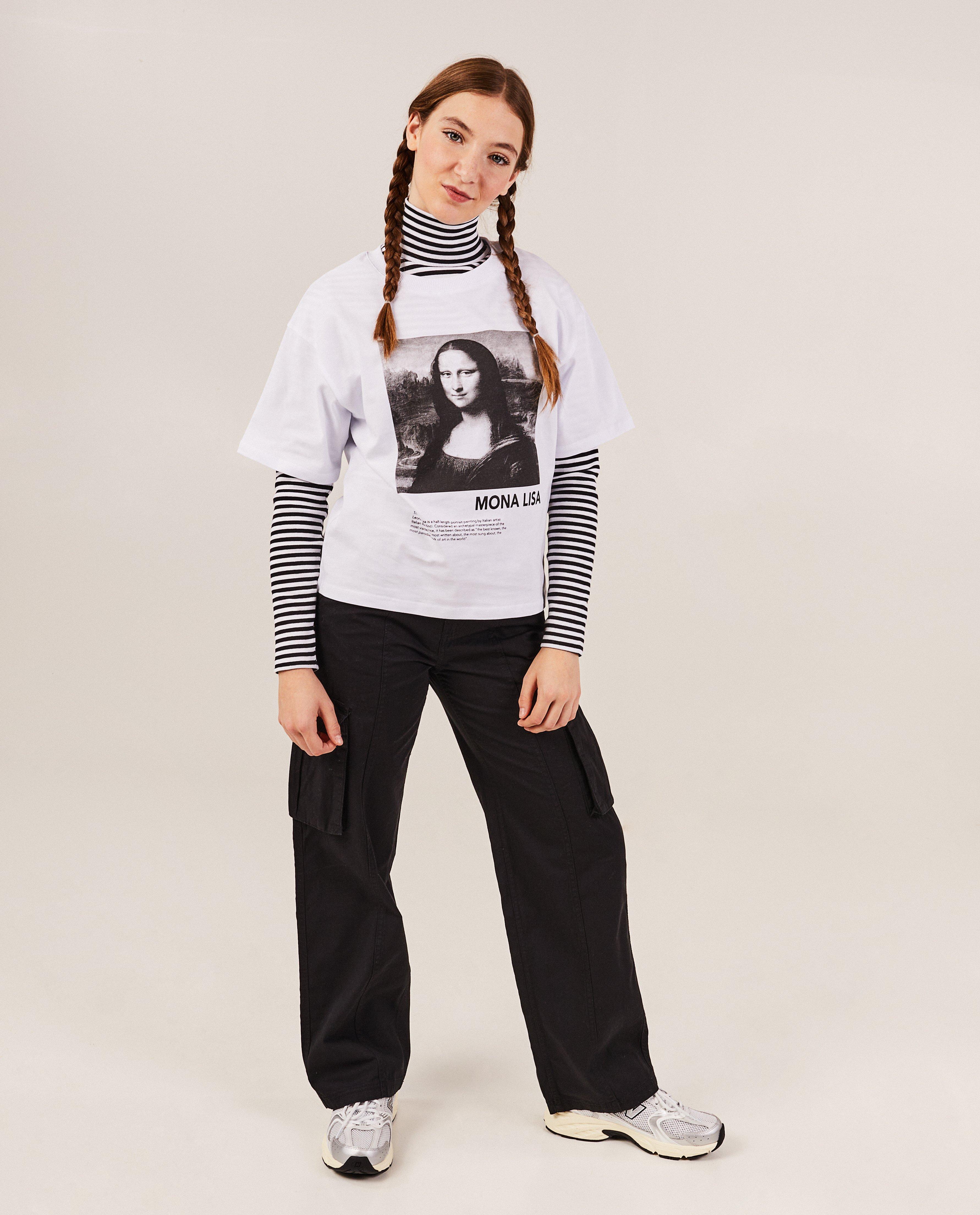 Wit T-shirt Mona Lisa - null - Groggy