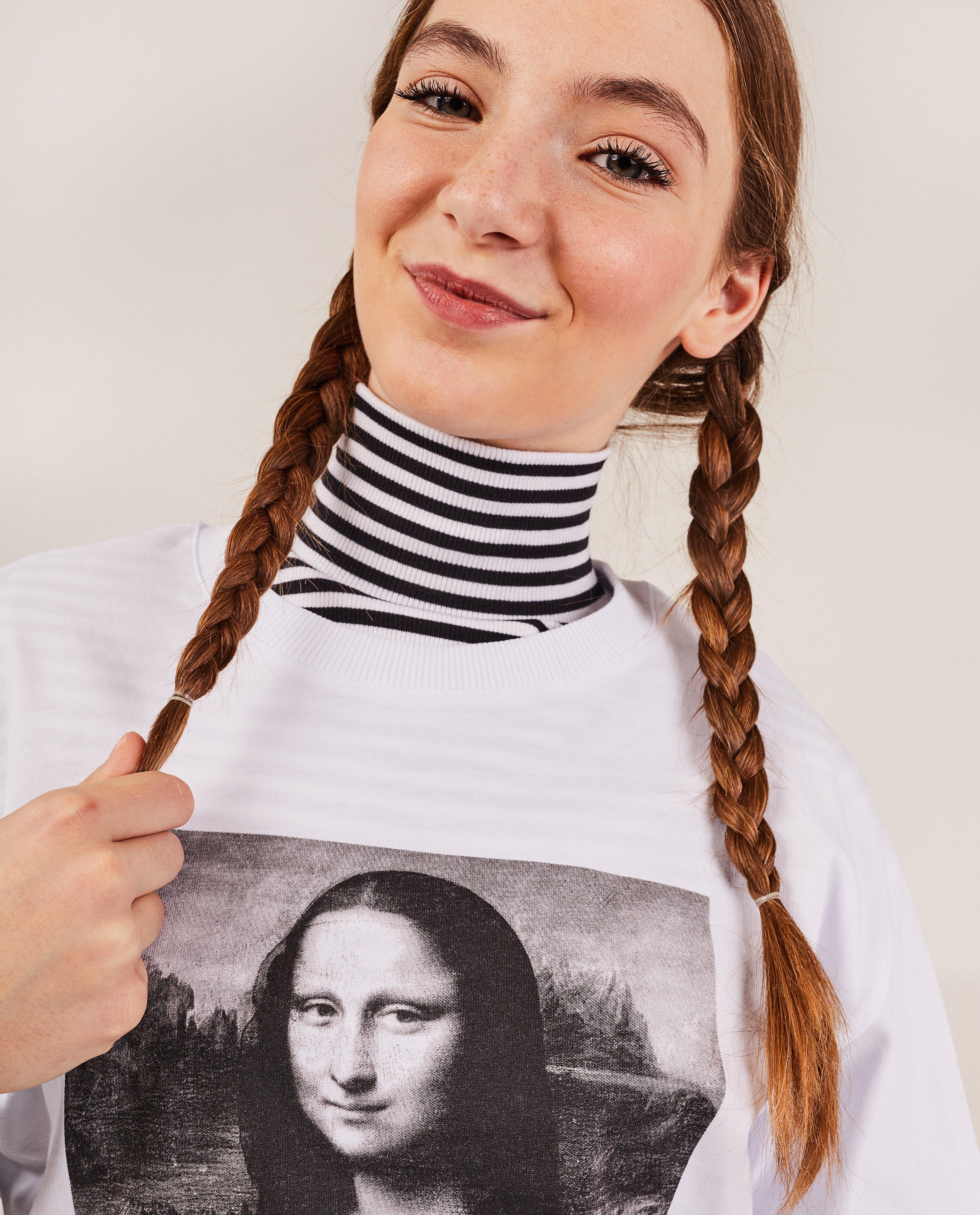 T-shirts - Wit T-shirt Mona Lisa