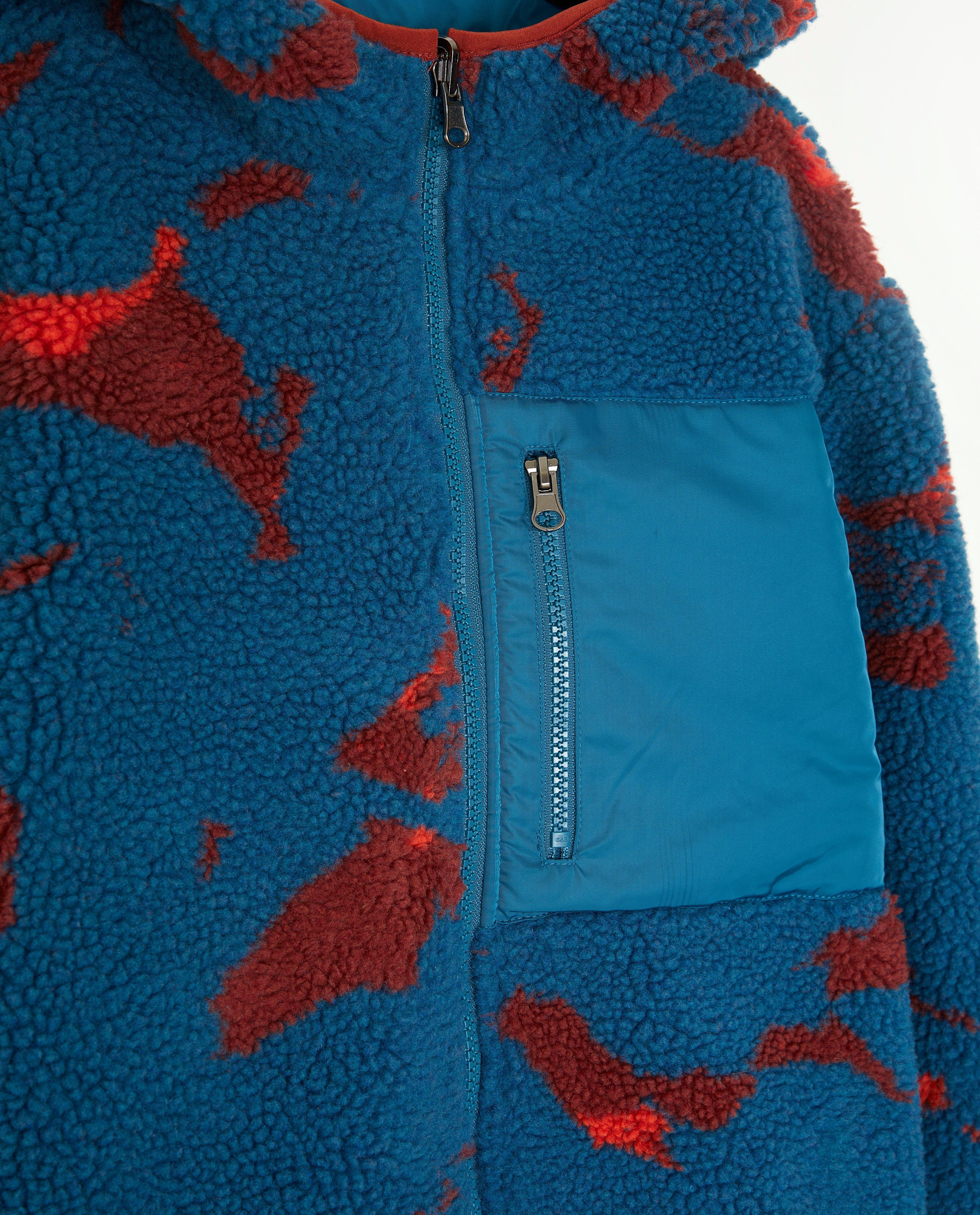 Parka's - Blauwe omkeerbare jas